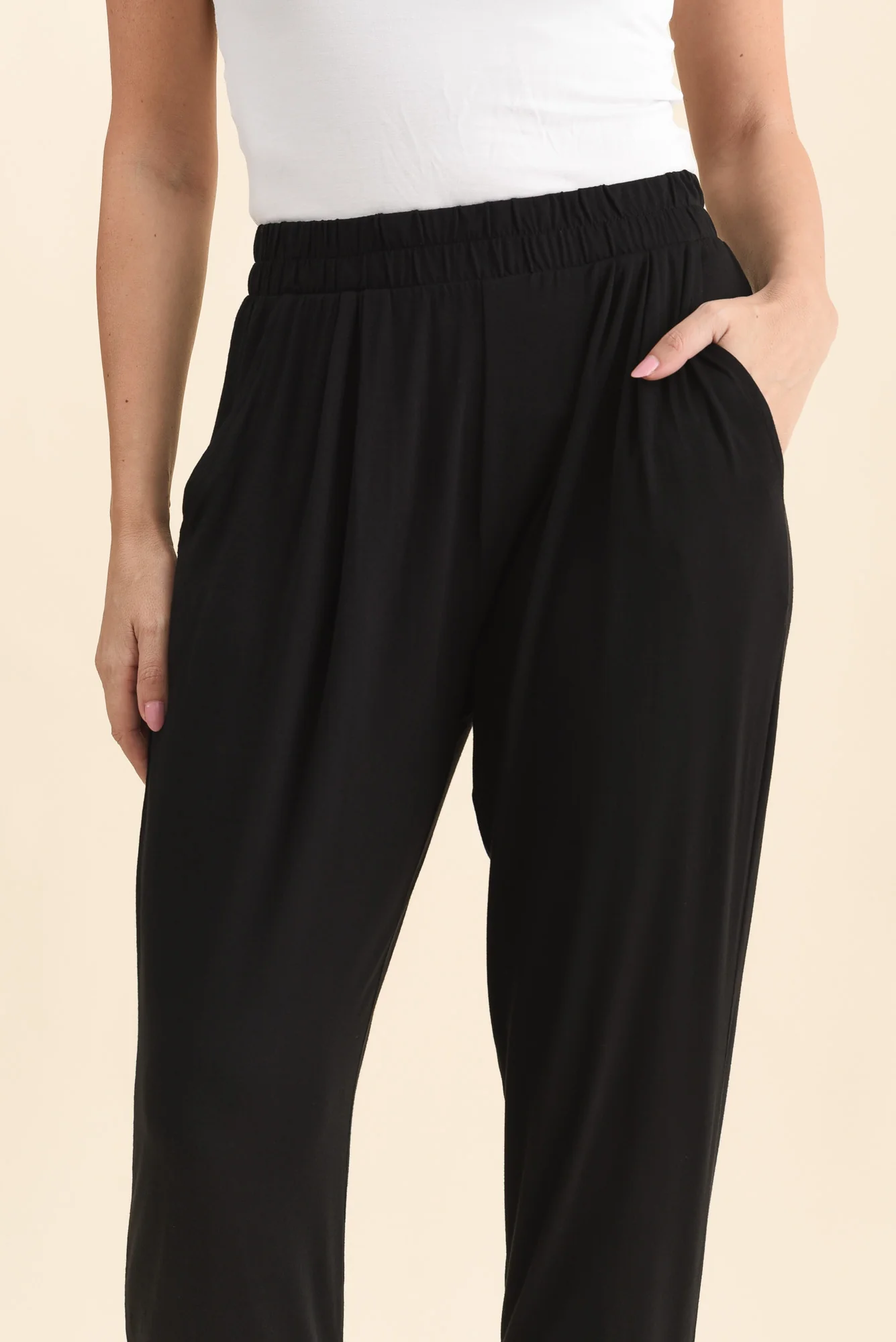 Louis Black Cropped Jogger Pants - Image 5