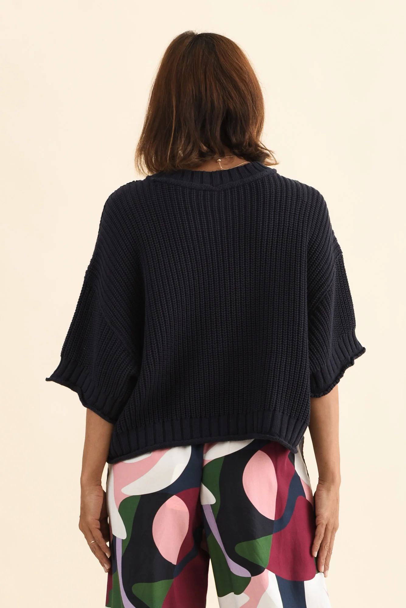 Luela Navy Half Sleeve Knit Jumper - Image 4