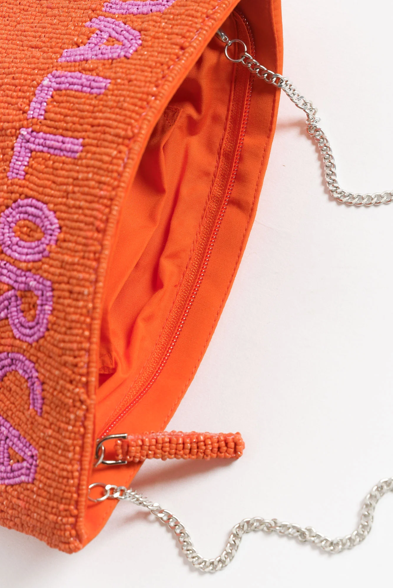 Mallorca Orange Beaded Clutch - Image 3