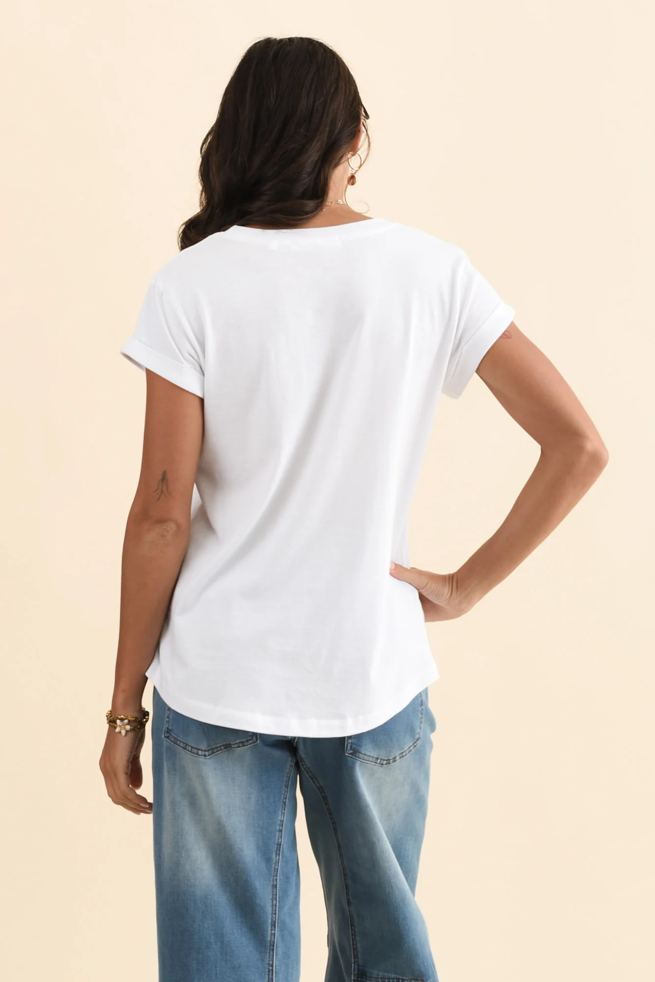 Manly White Cotton Tee - Image 5