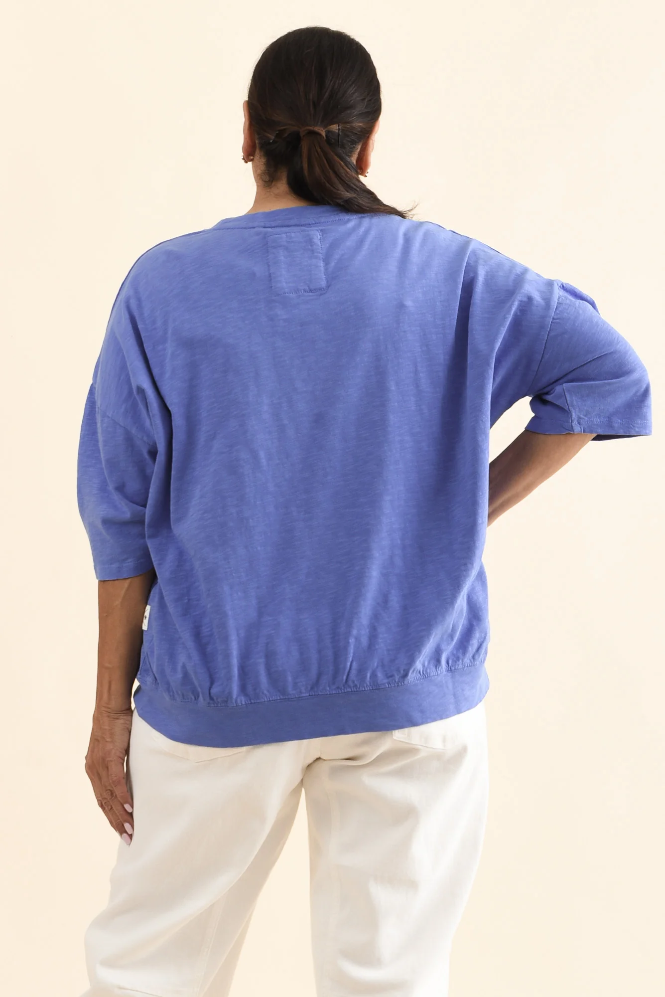 Mazie Blue Cotton Sweat - Image 4