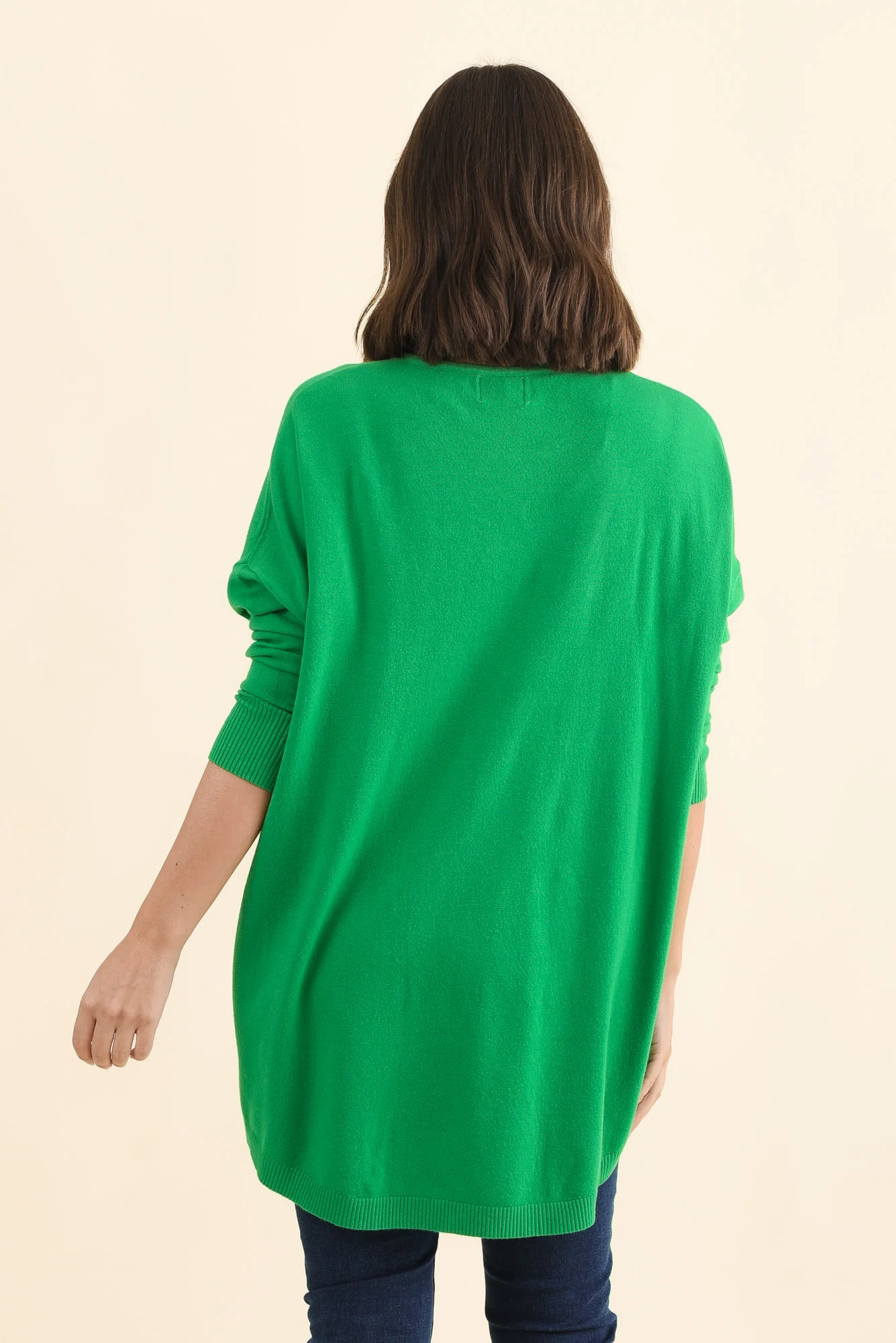 Meryl Forest Green Wool Blend Drape Jumper - Image 6