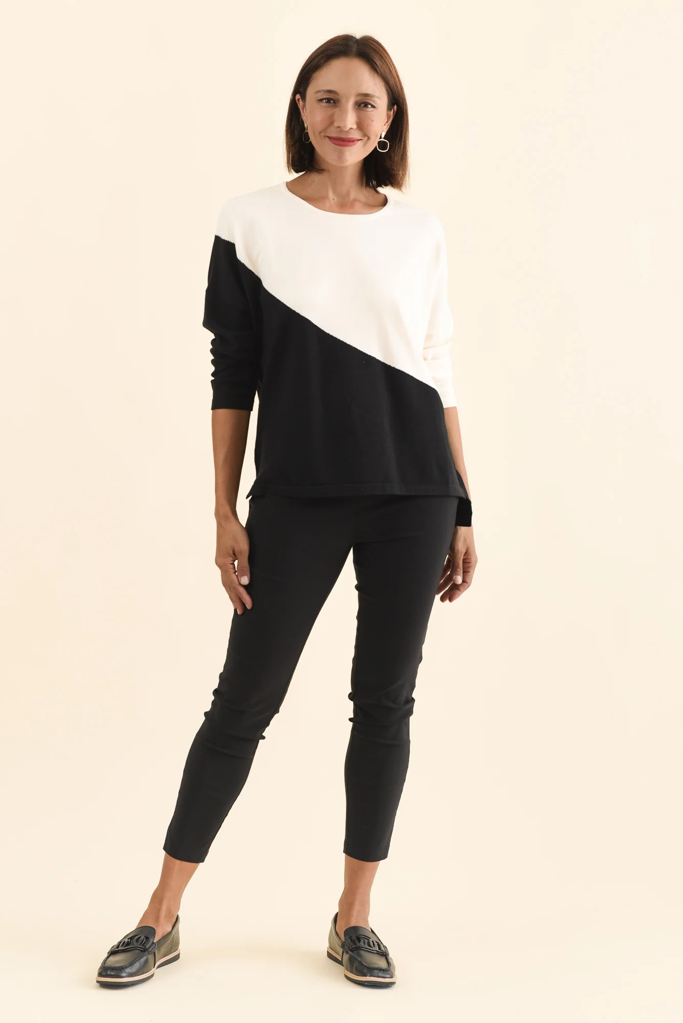 Mona Black Splice Knit Jumper - Image 6