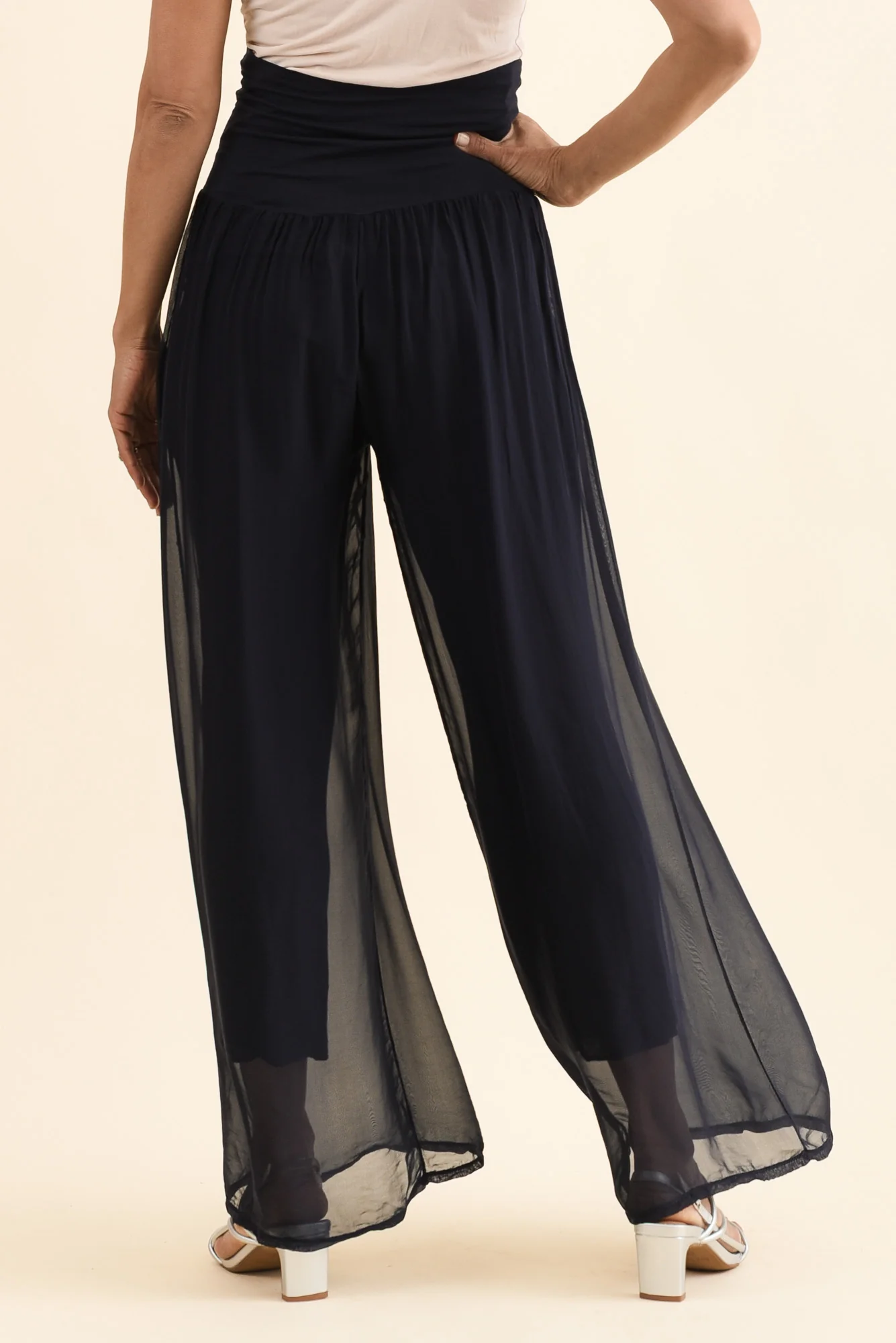 Mora Black Silk Layer Pants - Image 4