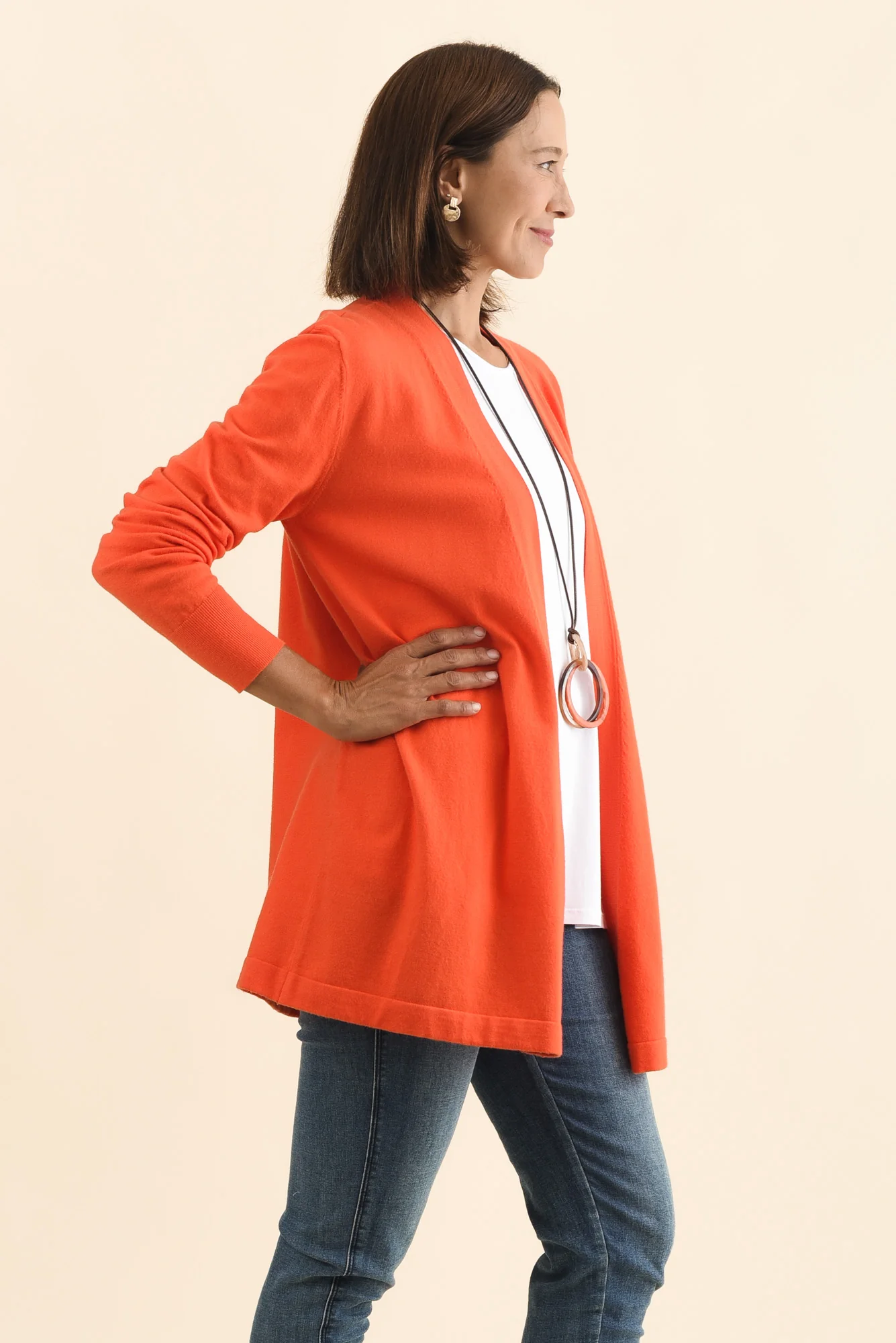 Morocco Orange Knit Cardigan - Image 4