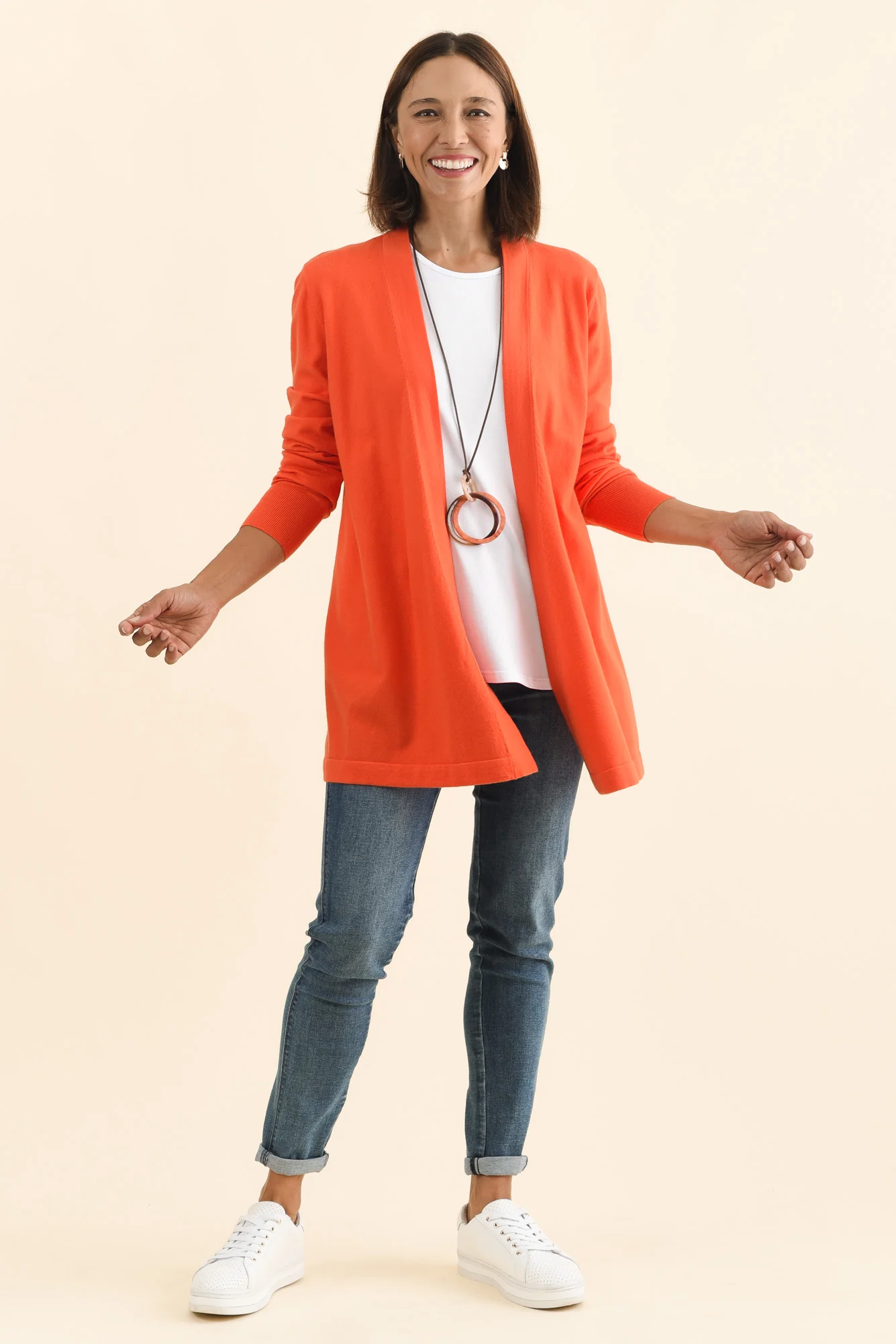 Morocco Orange Knit Cardigan - Image 7