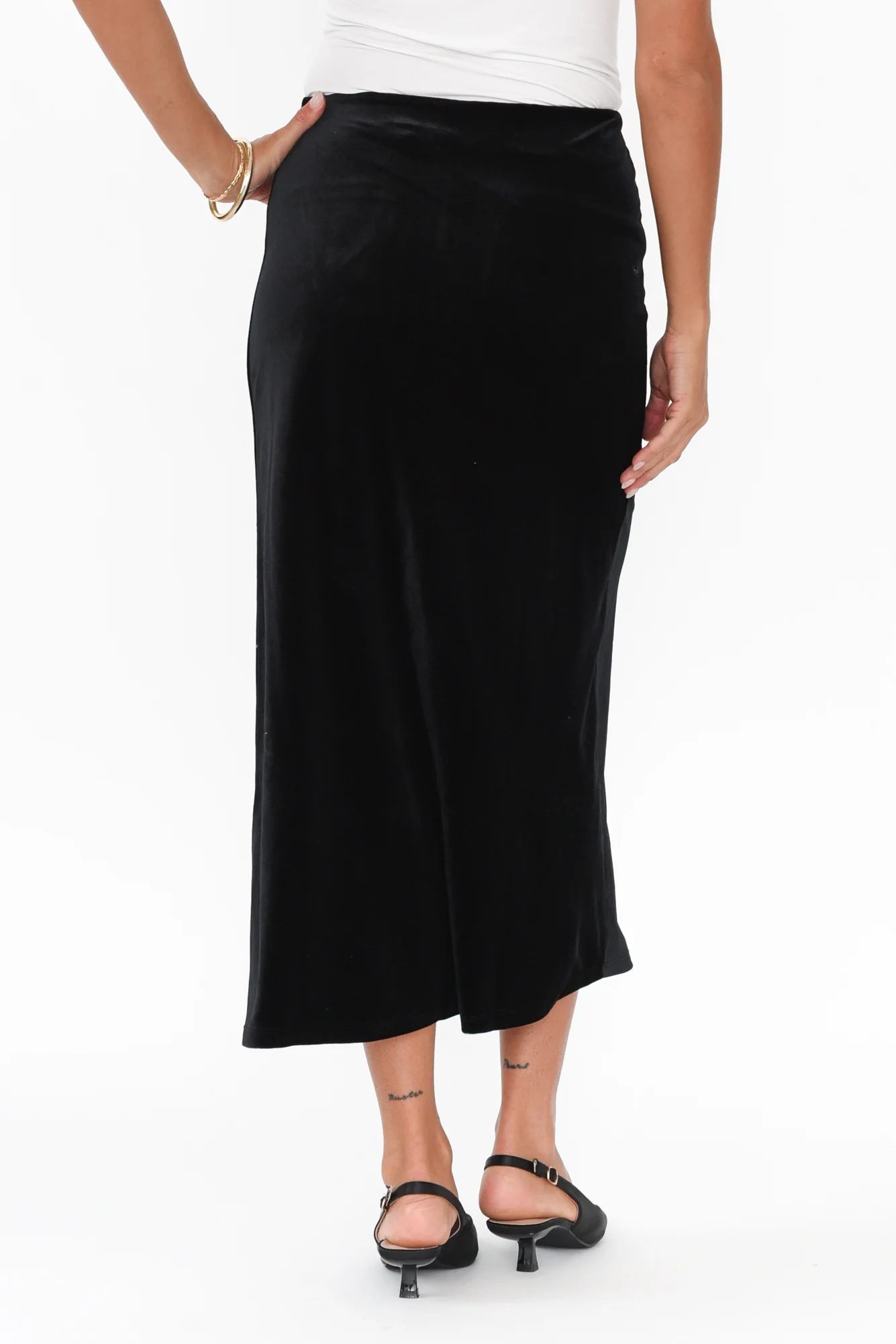 Mustang Sally Black Velvet Skirt - Image 4