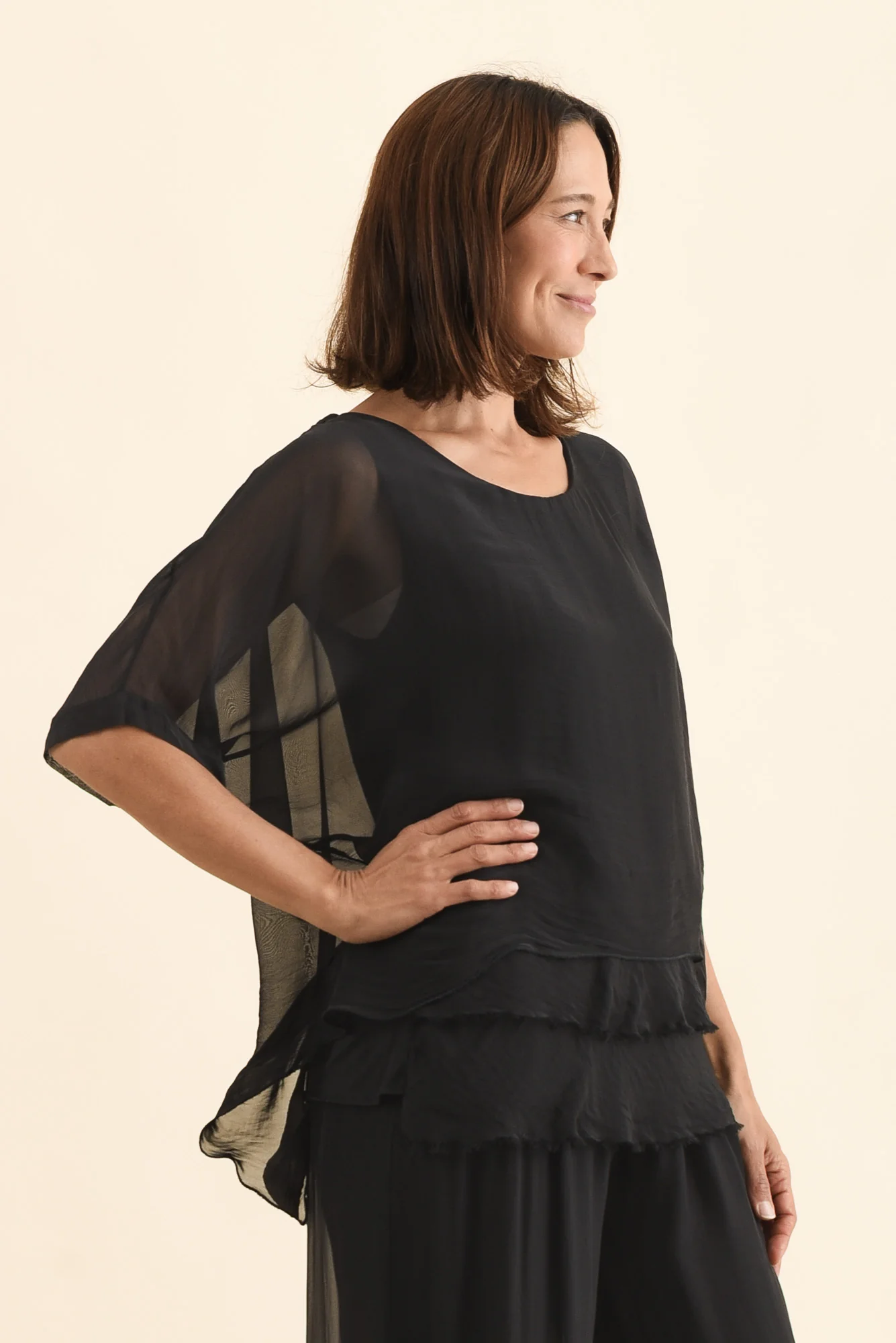 Myers Black Silk Layer Top - Image 4