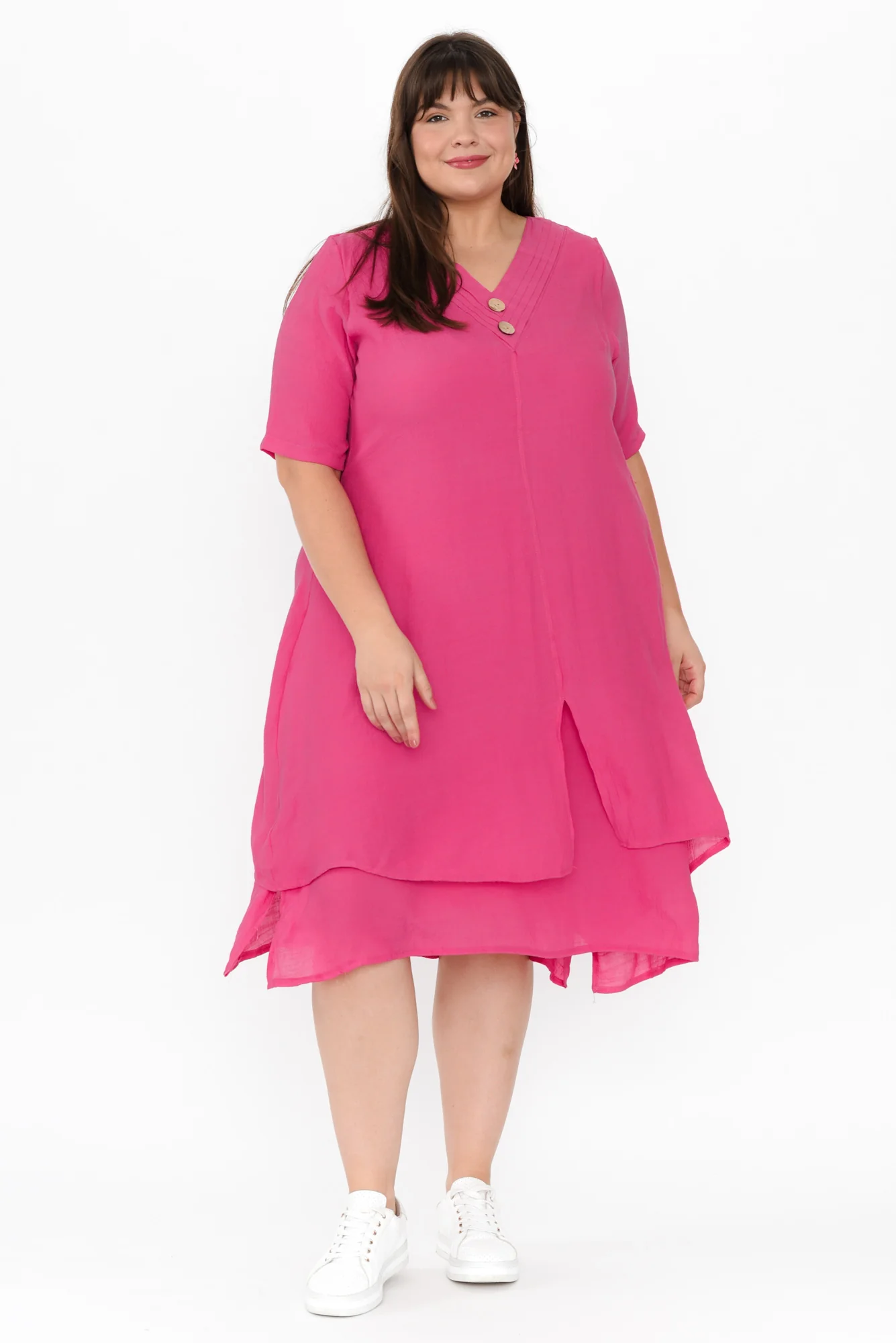 Nala Hot Pink Layers Dress - Image 8