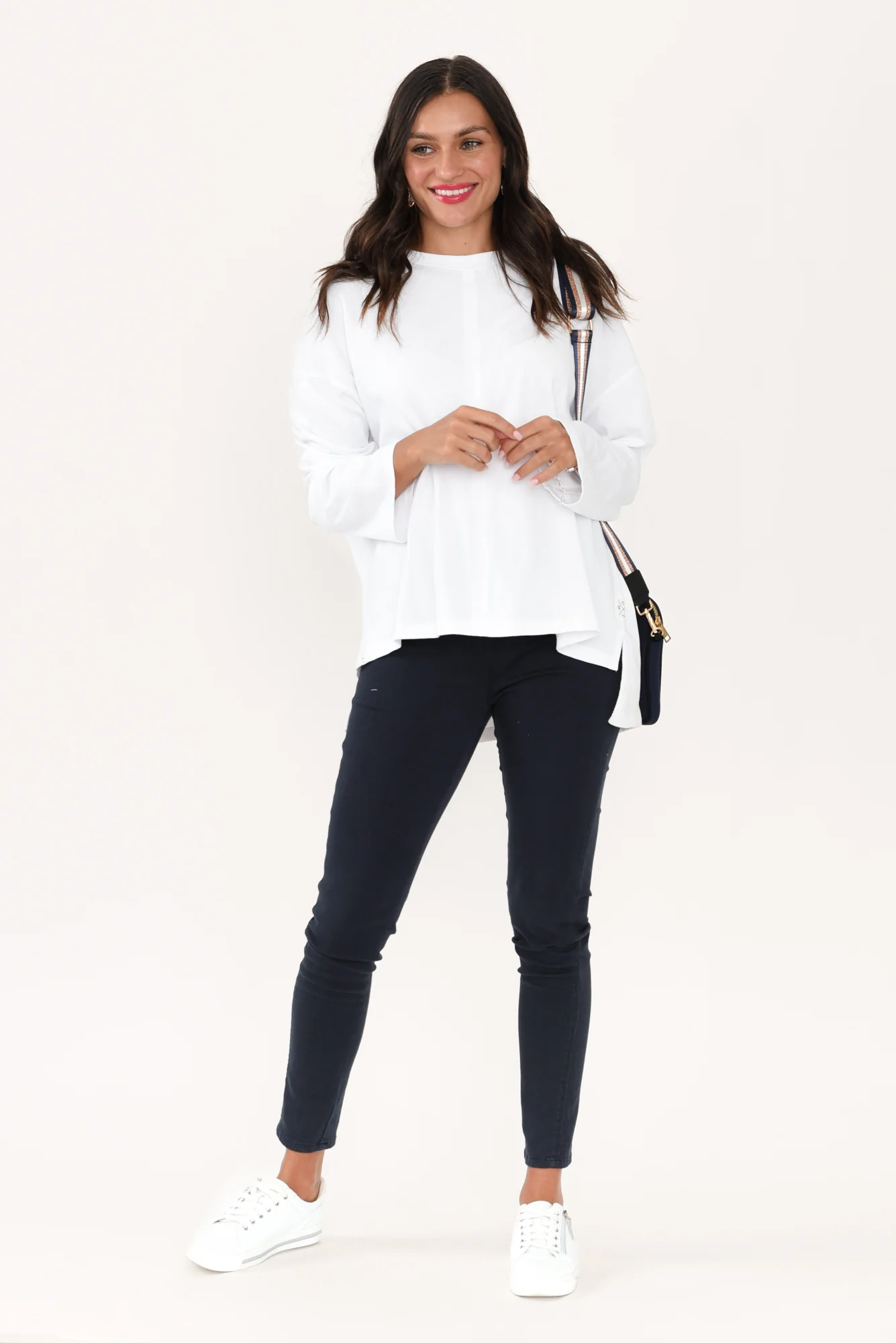 Naomi White Cotton Sweatshirt - Image 2