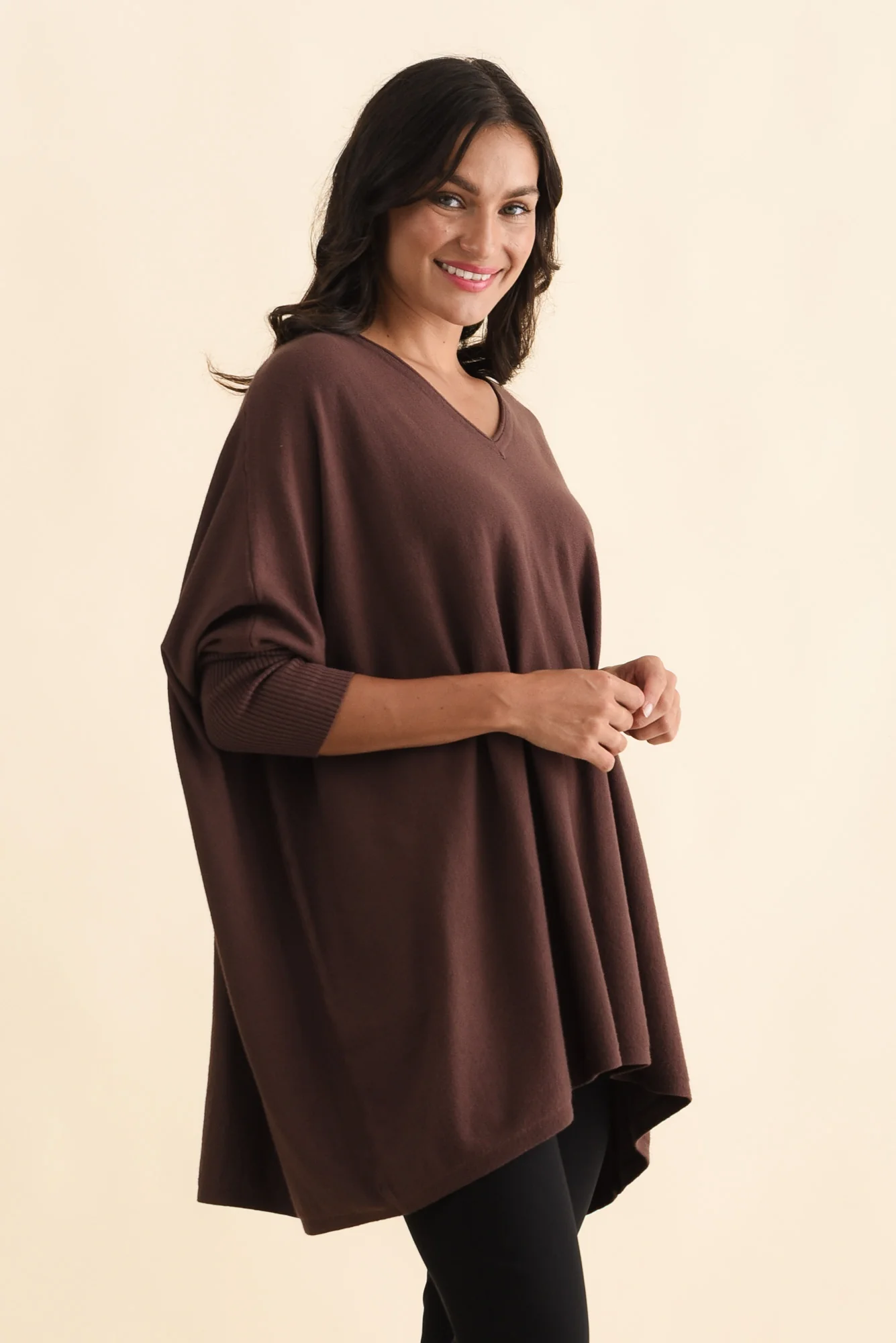 Nastia Brown Wool Blend Jumper - Image 4
