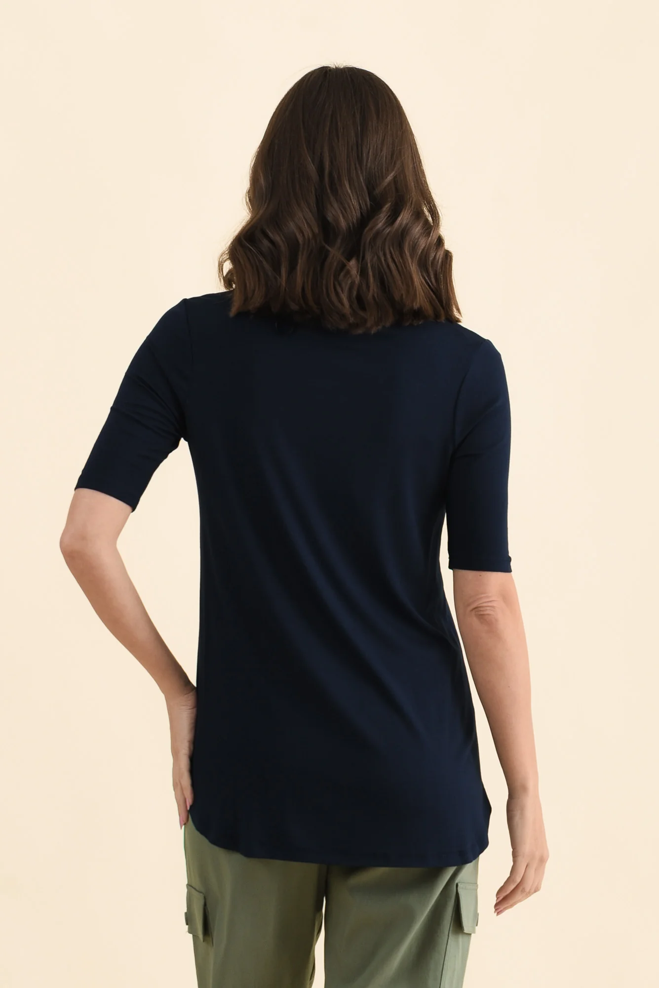 Nicky Navy Half Sleeve Top - Image 4