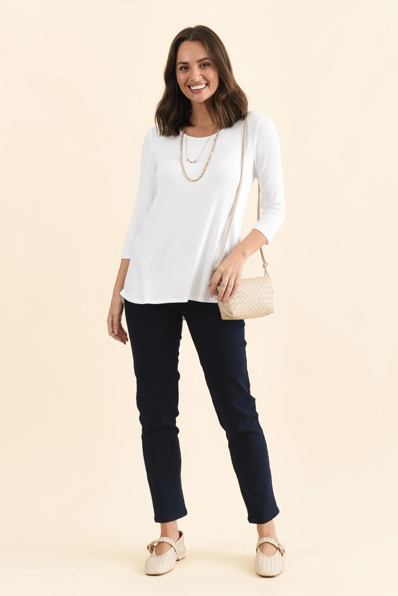 Nicky White 3/4 Sleeve Top - Image 2