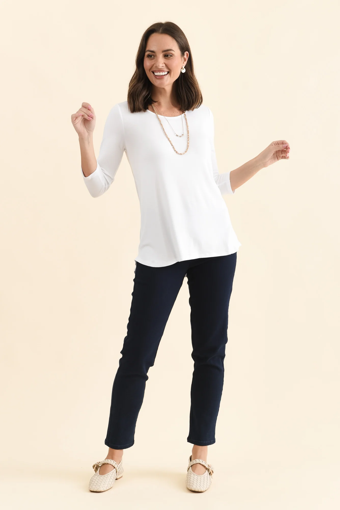 Nicky White 3/4 Sleeve Top - Image 6