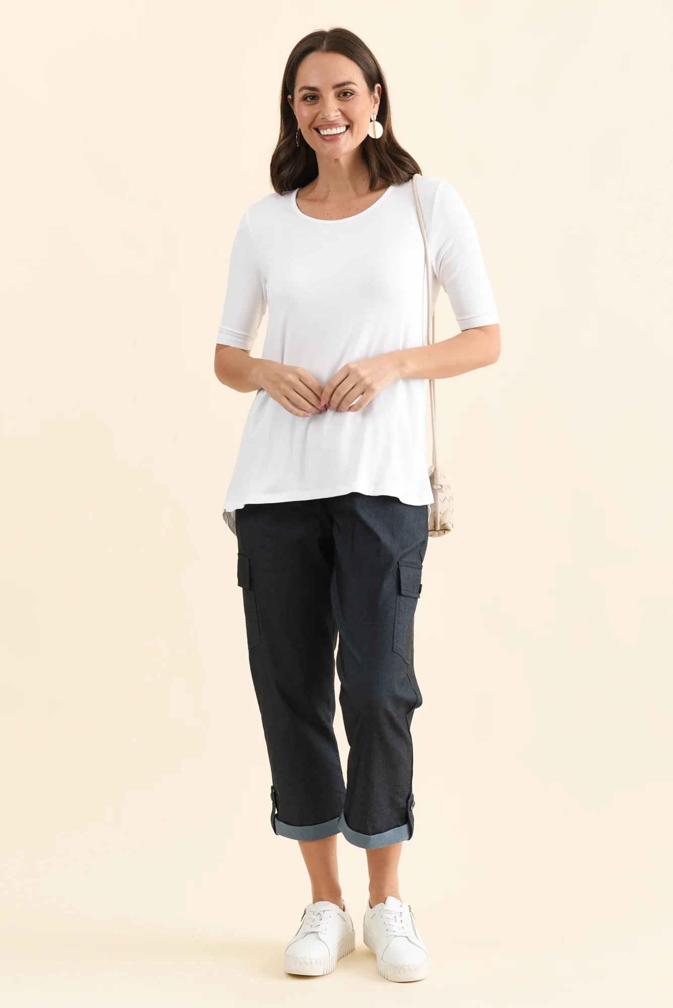 Nicky White Half Sleeve Top - Image 2