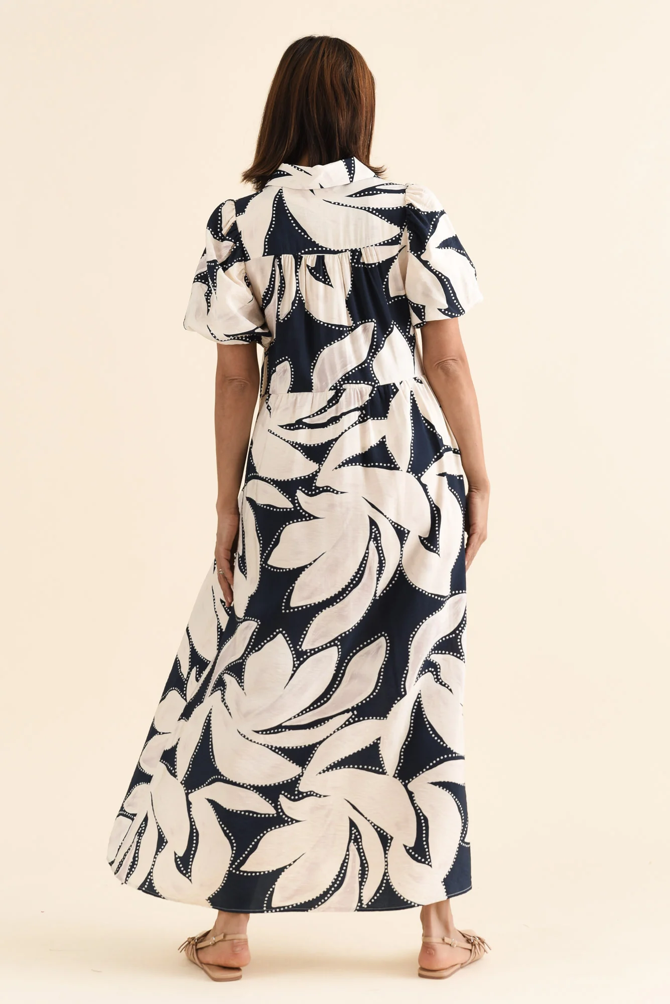 Nova Navy Floral Shirt Dress - Image 4