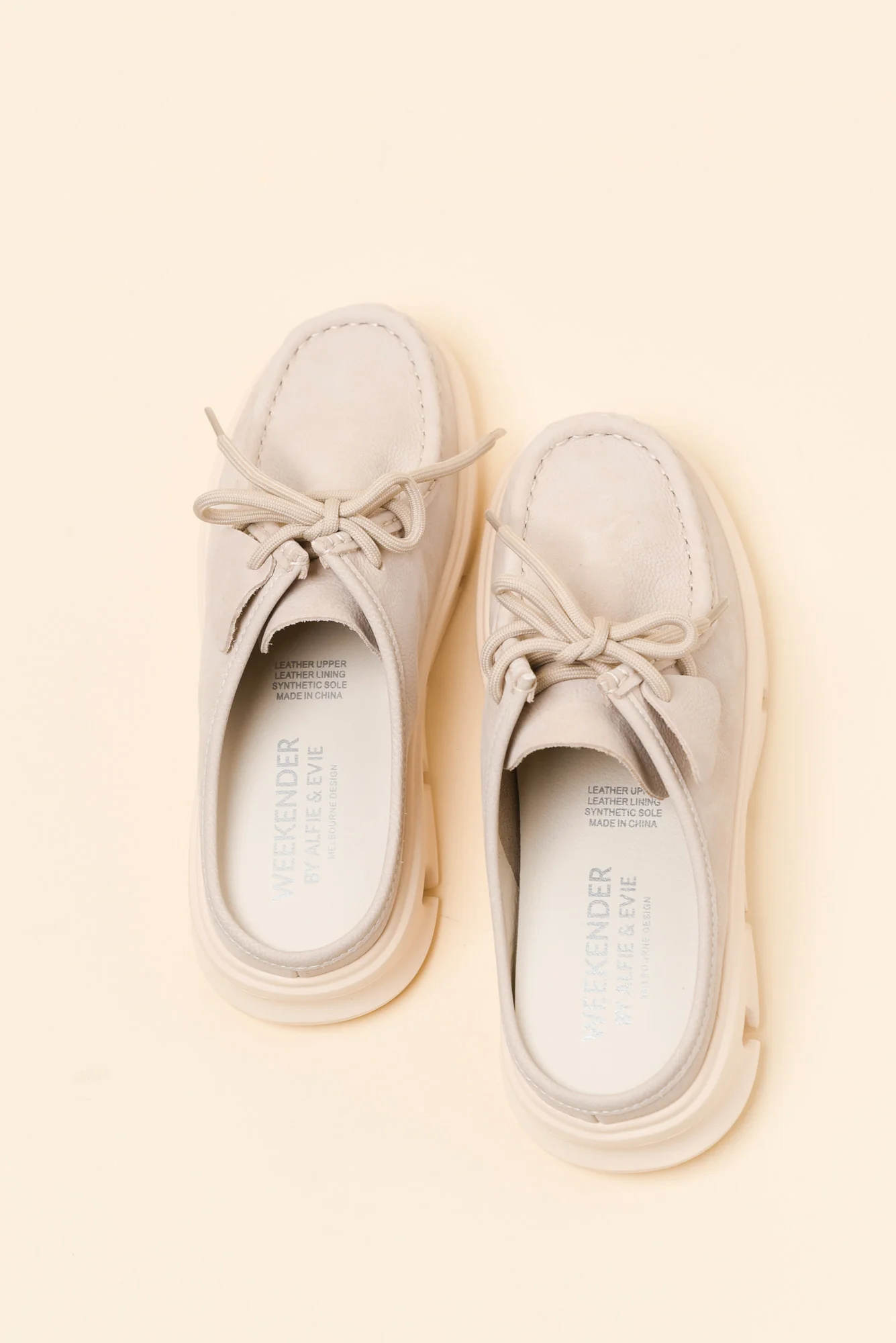 Opex Beige Leather Mule - Image 4