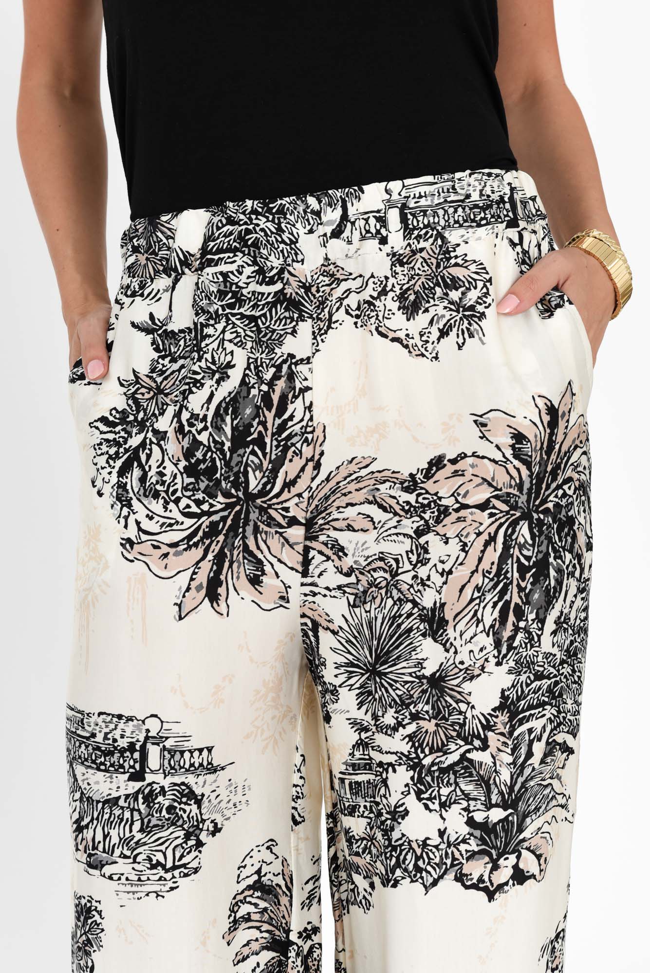 Persephone Natural Jungle Wide Leg Pants - Image 5