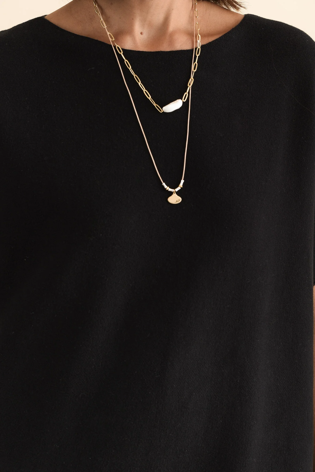 Petra Black Cotton Blend Knit Top - Image 5