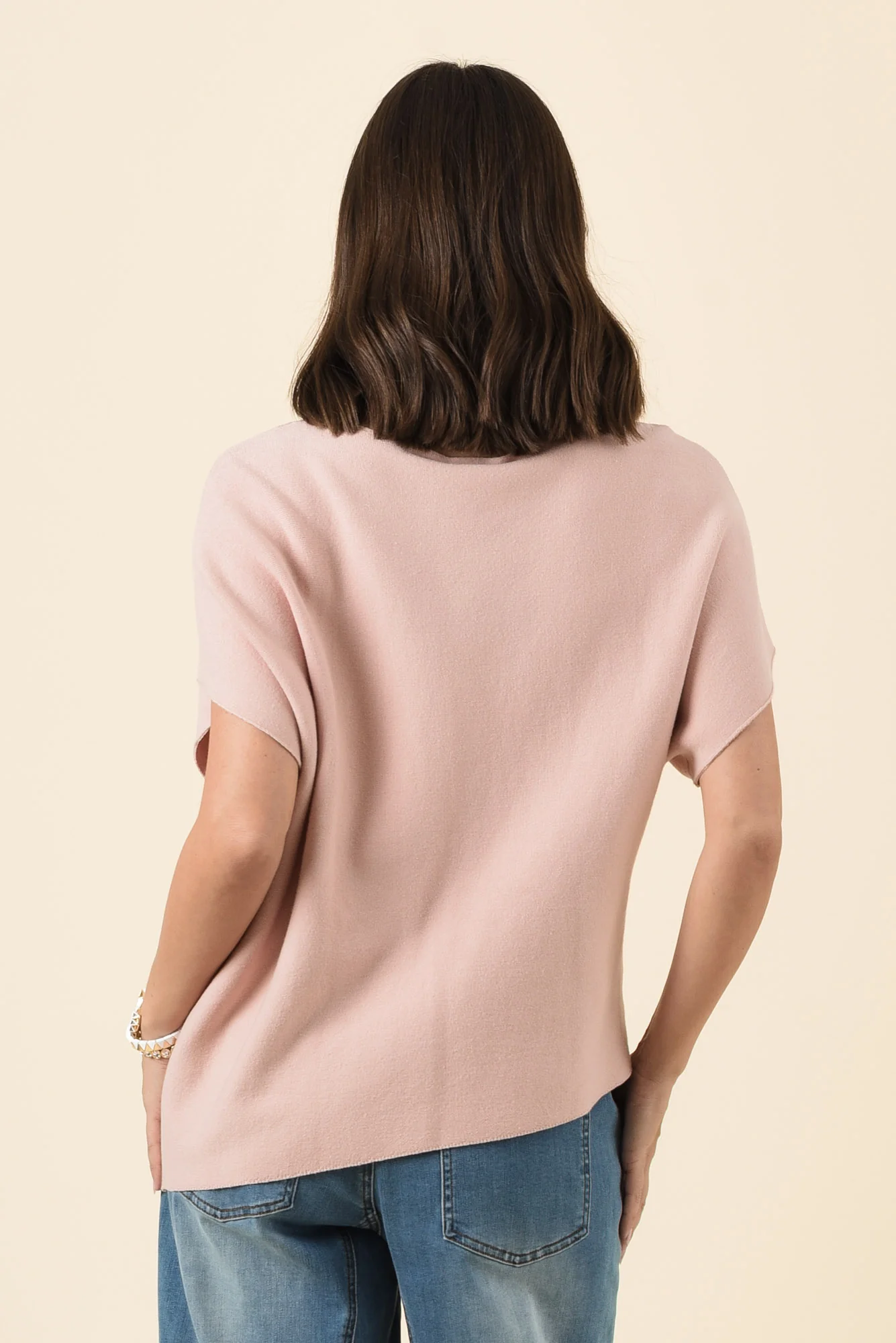 Petra Blush Cotton Blend Knit Top - Image 5