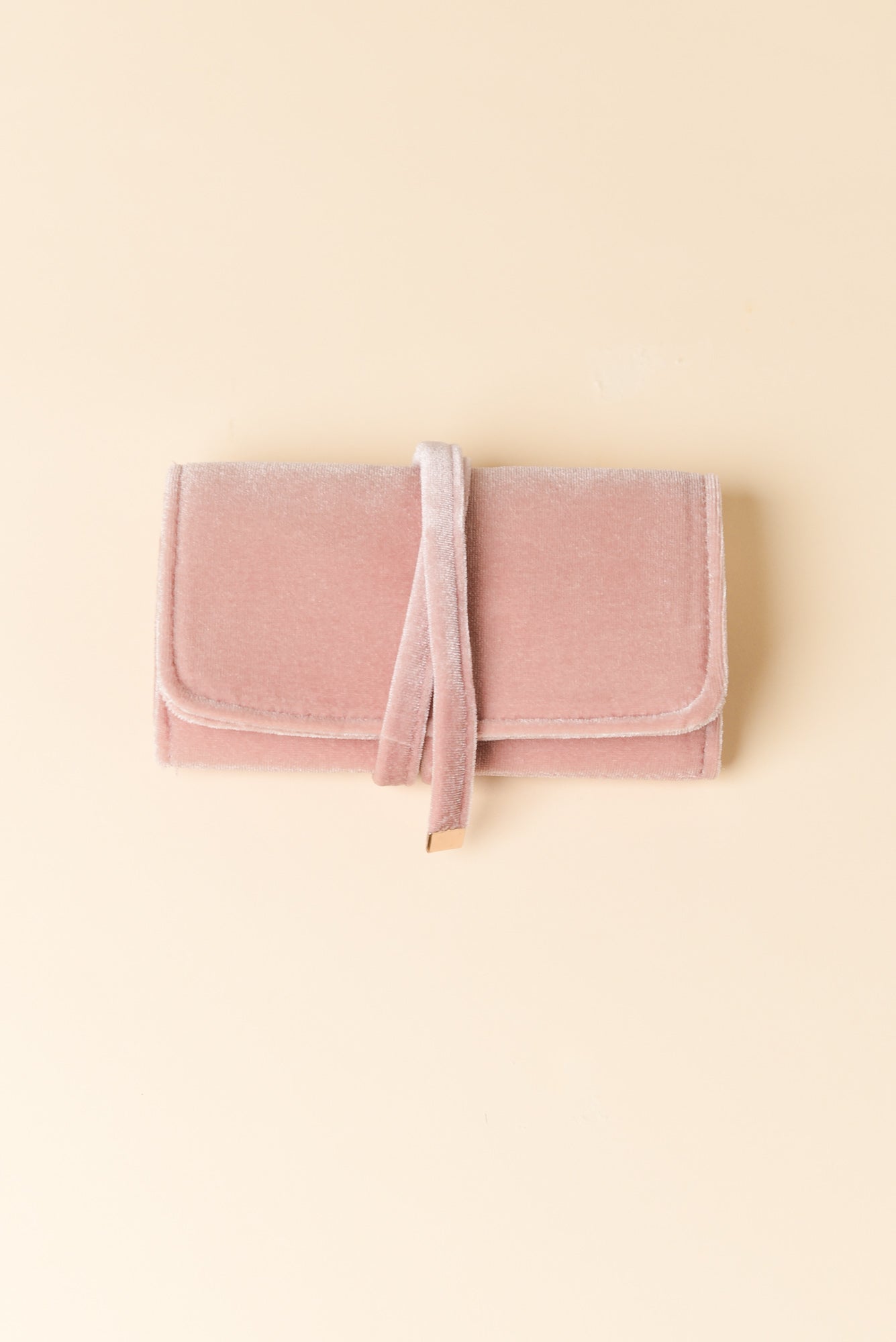 Pisa Pink Velvet Jewellery Wallet - Image 3