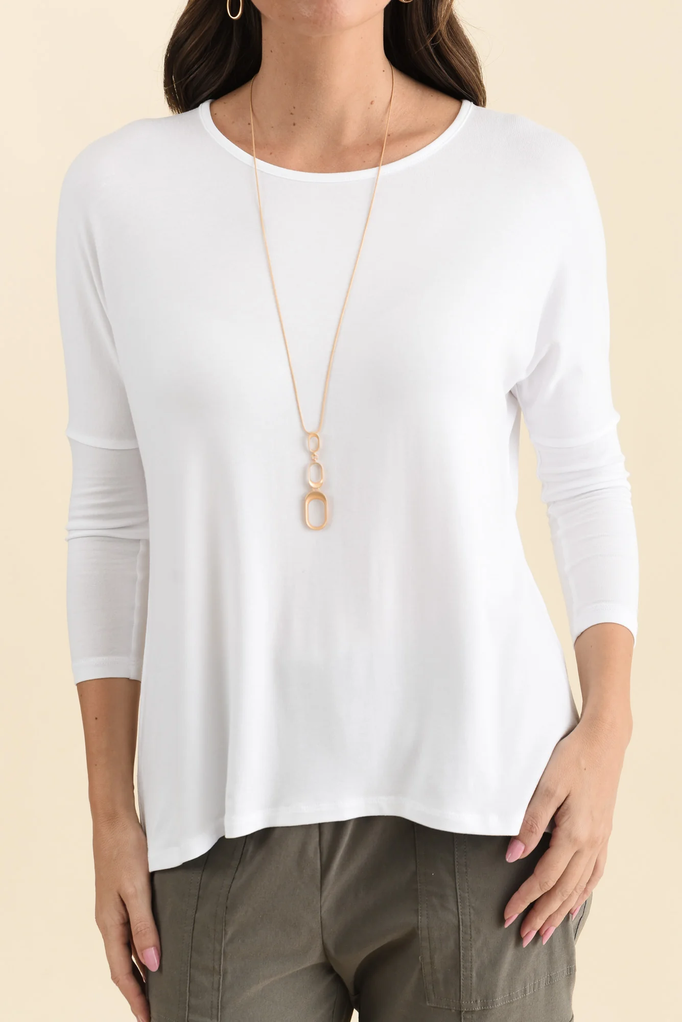 Prado White Batwing Top - Image 5