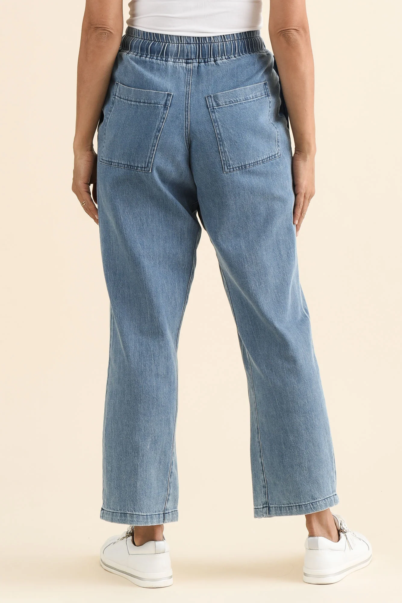 Quinn Blue Cotton Jogger Pants - Image 4