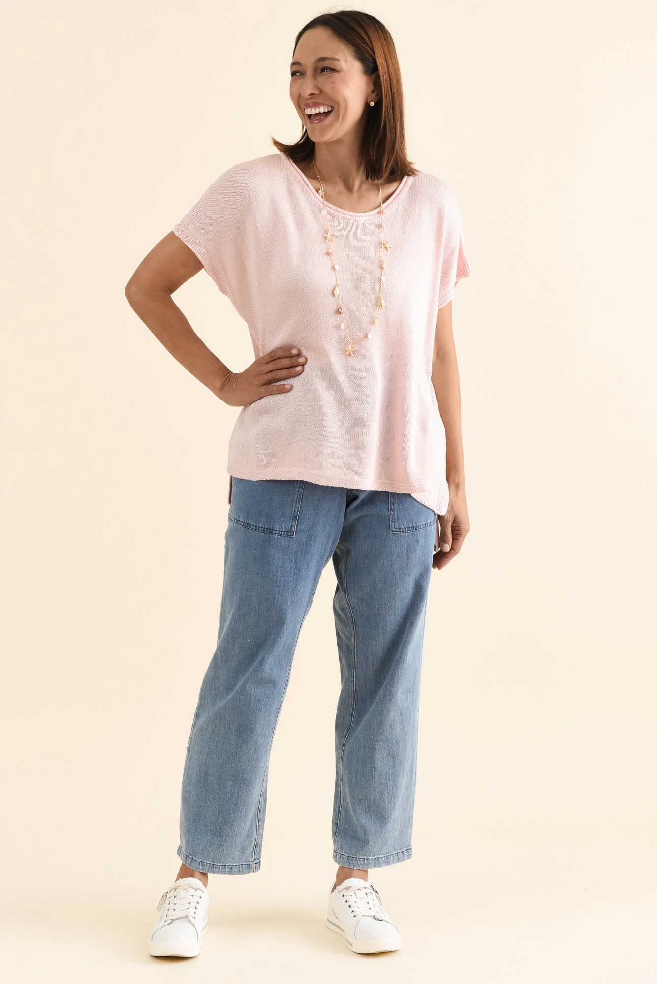 Rawlins Pink Cotton Knit Top - Image 2