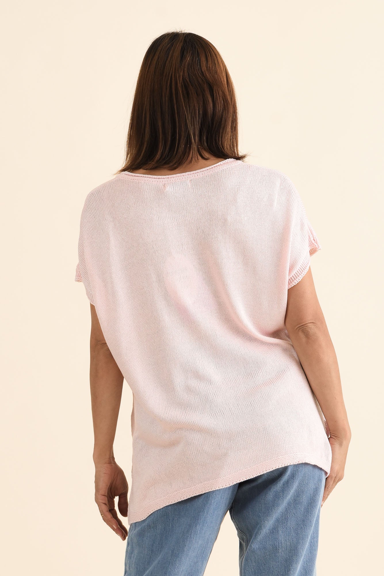 Rawlins Pink Cotton Knit Top - Image 4