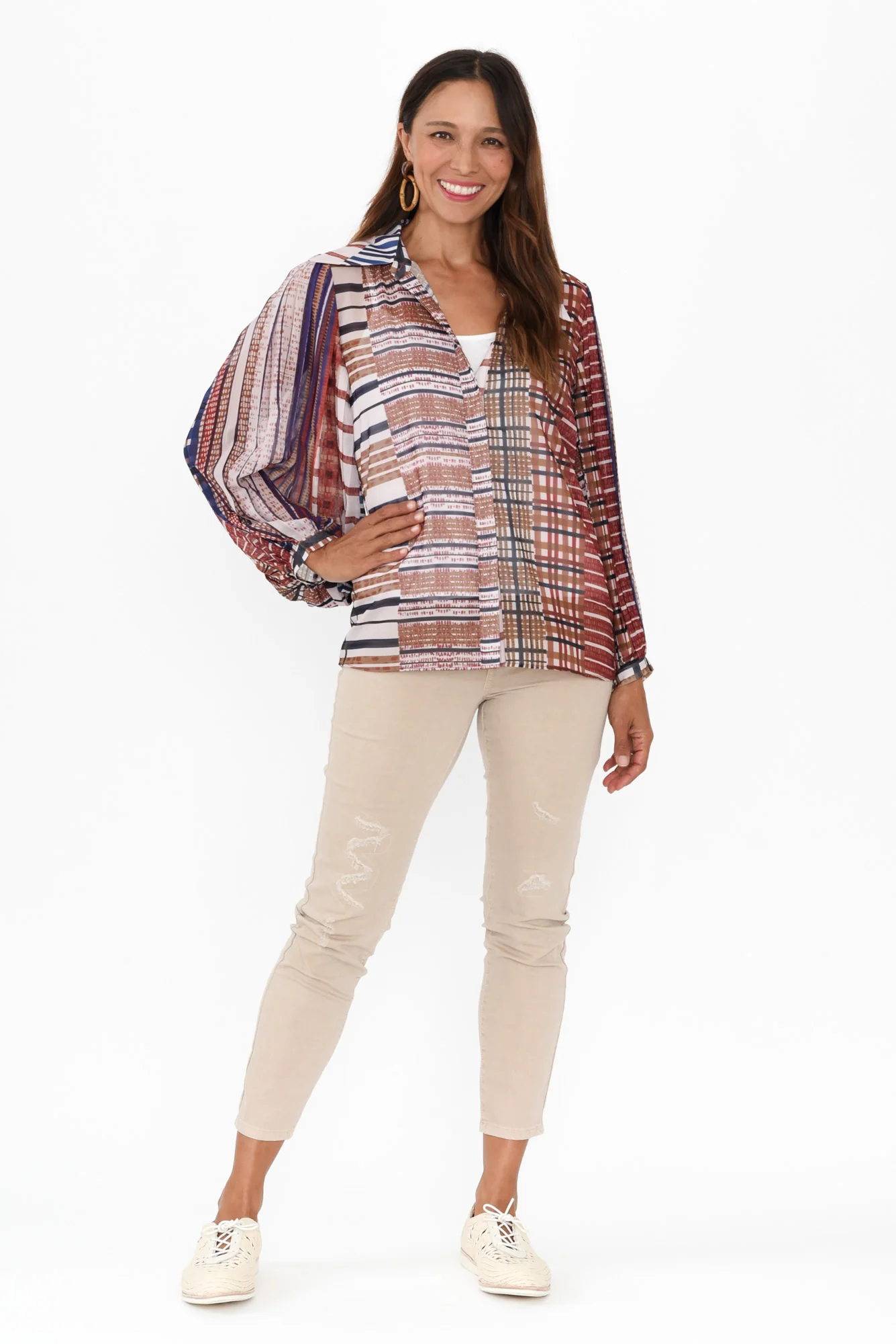 Rays Blue Check Collared Shirt - Image 2