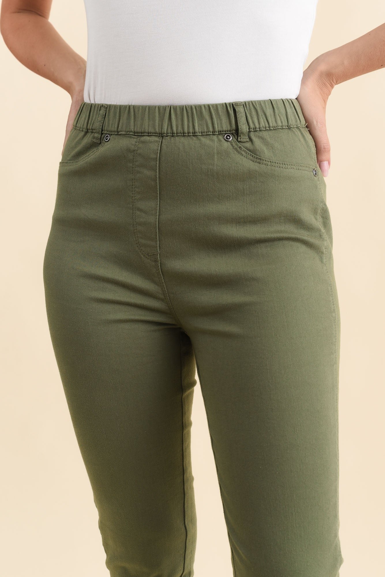 Reed Khaki Stretch Cotton Pants - Image 6