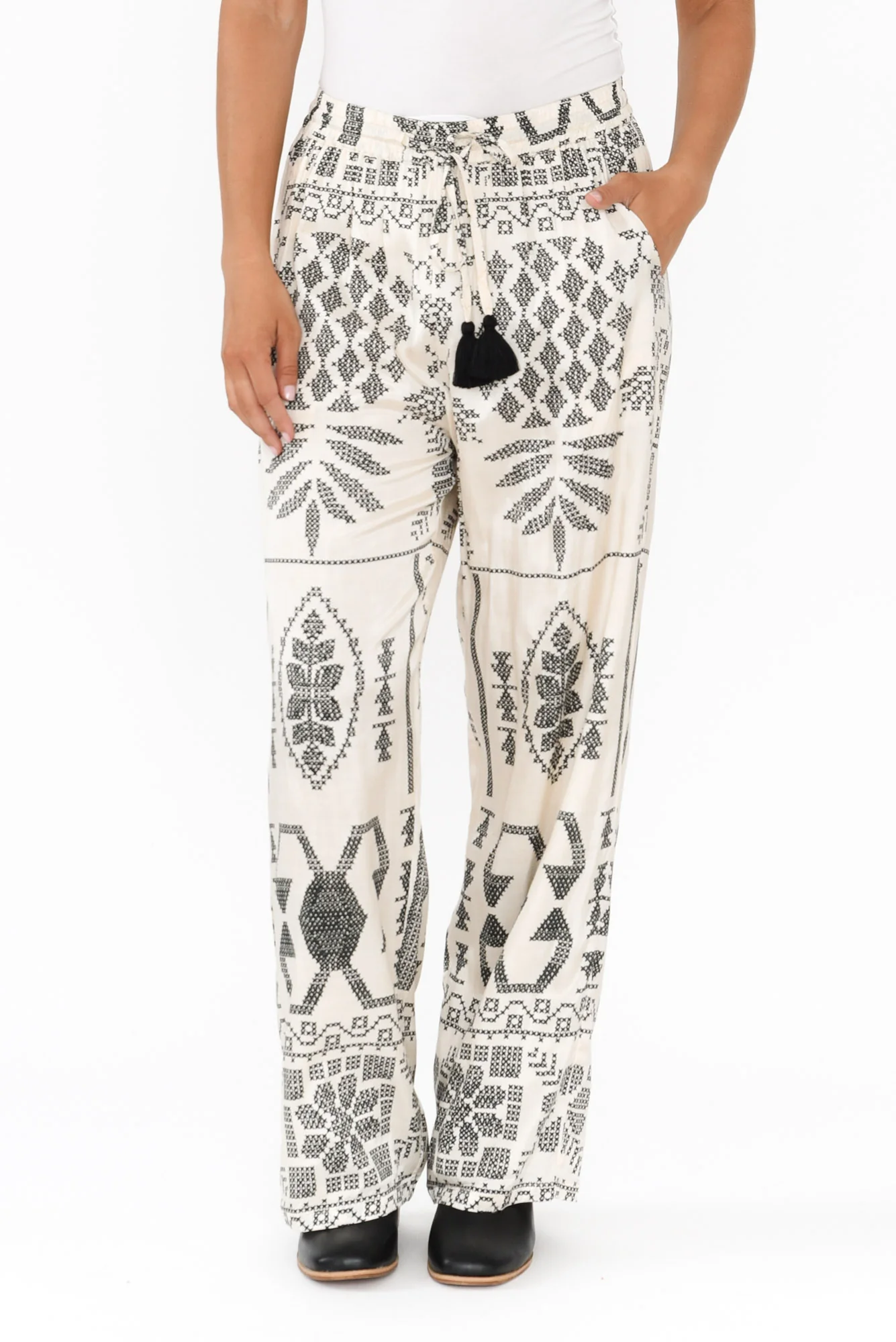 Rio Natural Abstract Tie Pants