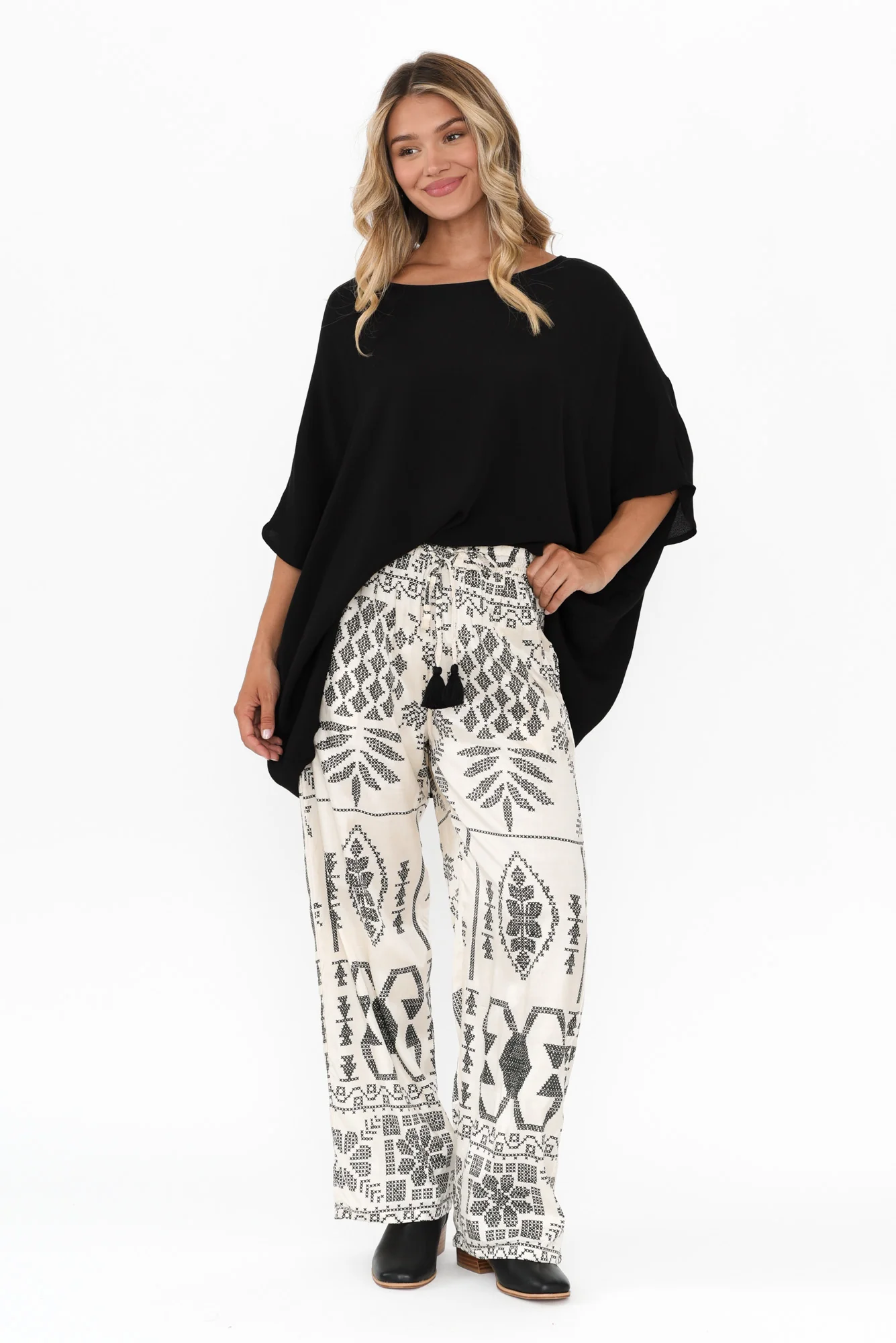Rio Natural Abstract Tie Pants - Image 2