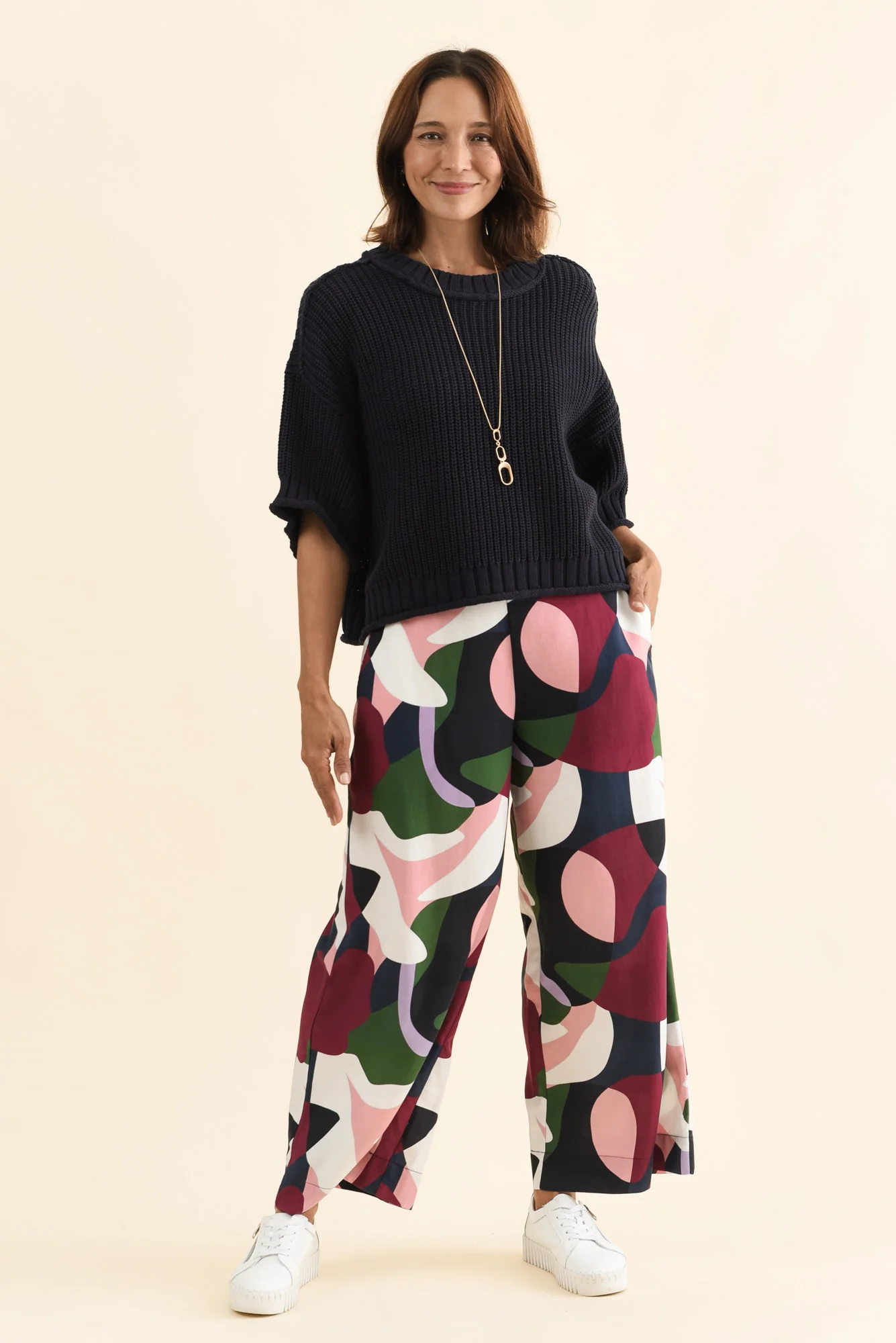 Luela Navy Half Sleeve Knit Jumper - Image 6