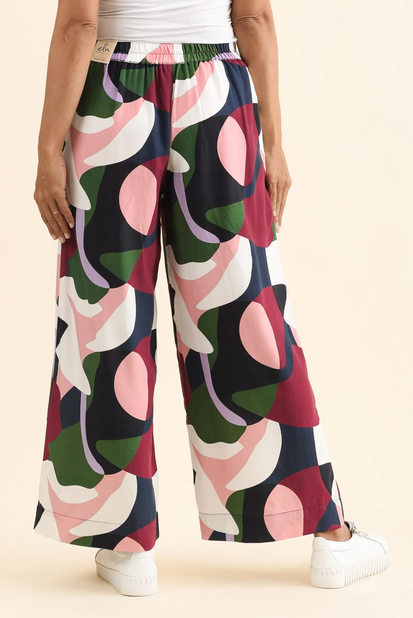 Ronja Red Abstract Pocket Pants - Image 4