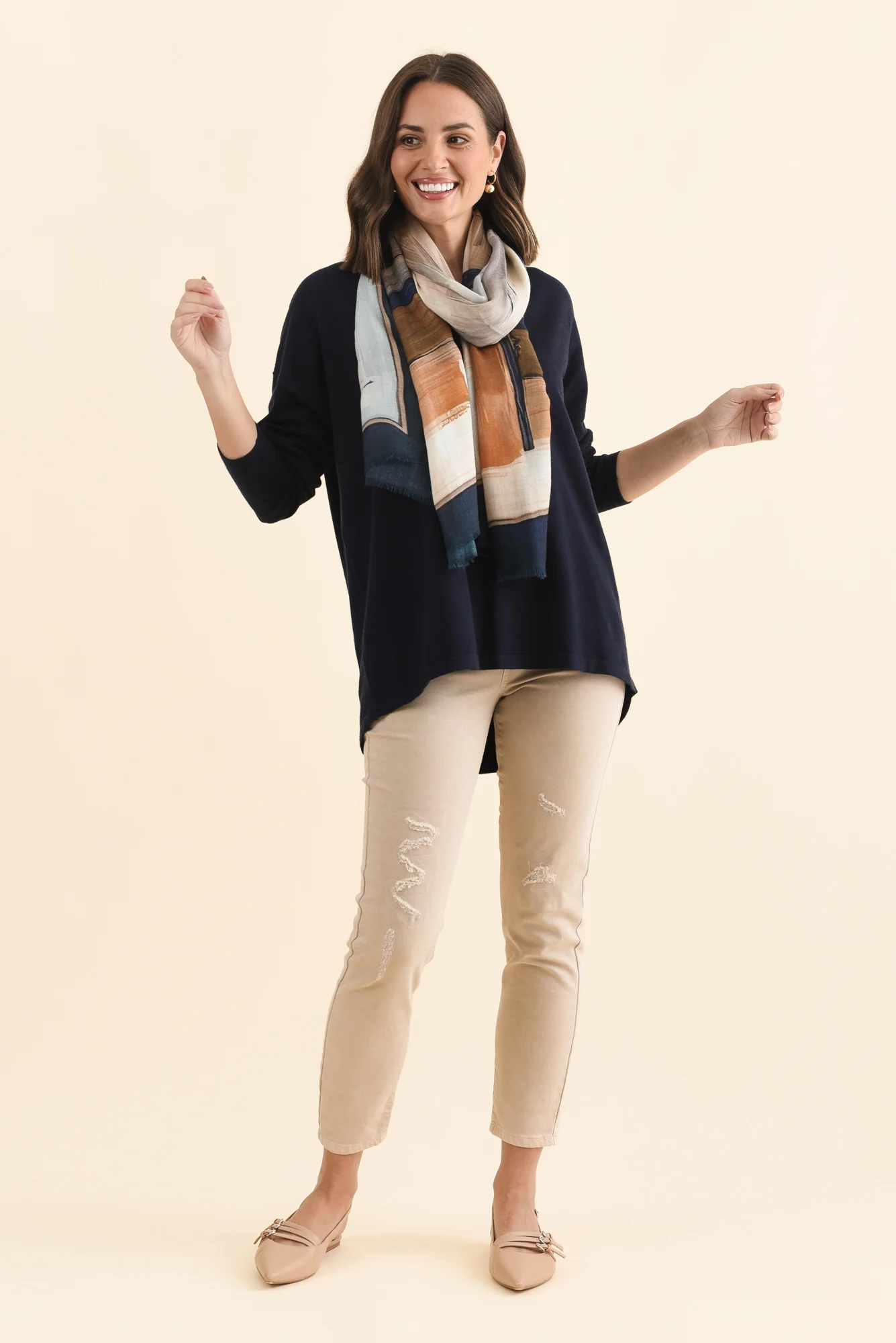 Ronnie Navy Knit Jumper - Image 3