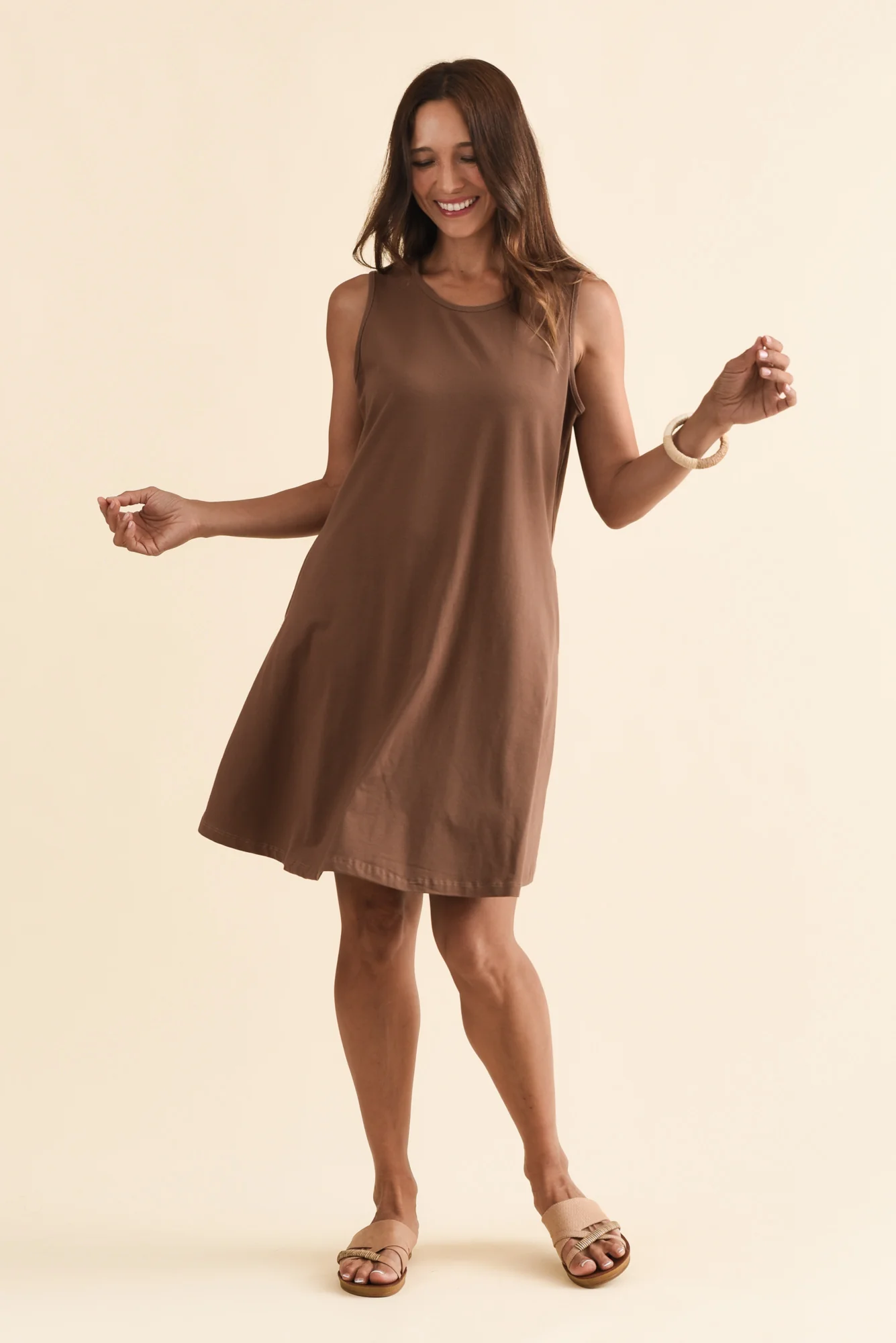 Roxanne Chocolate Swing Dress - Image 3