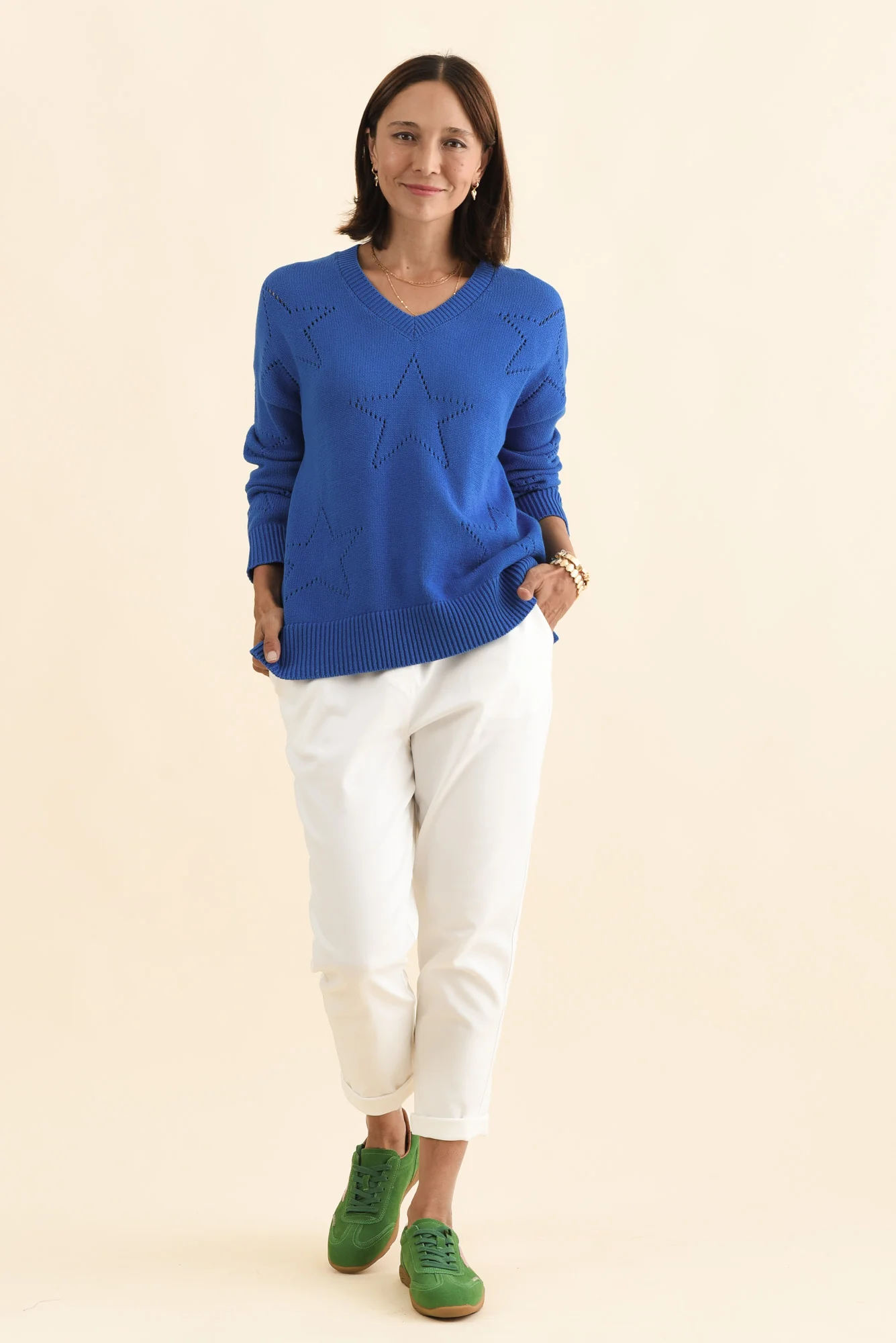 Selene Blue Star Cotton Jumper - Image 7