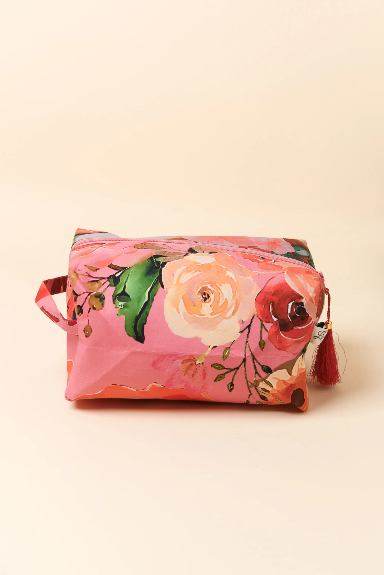 Selva Pink Rose Cotton Toiletry Bag