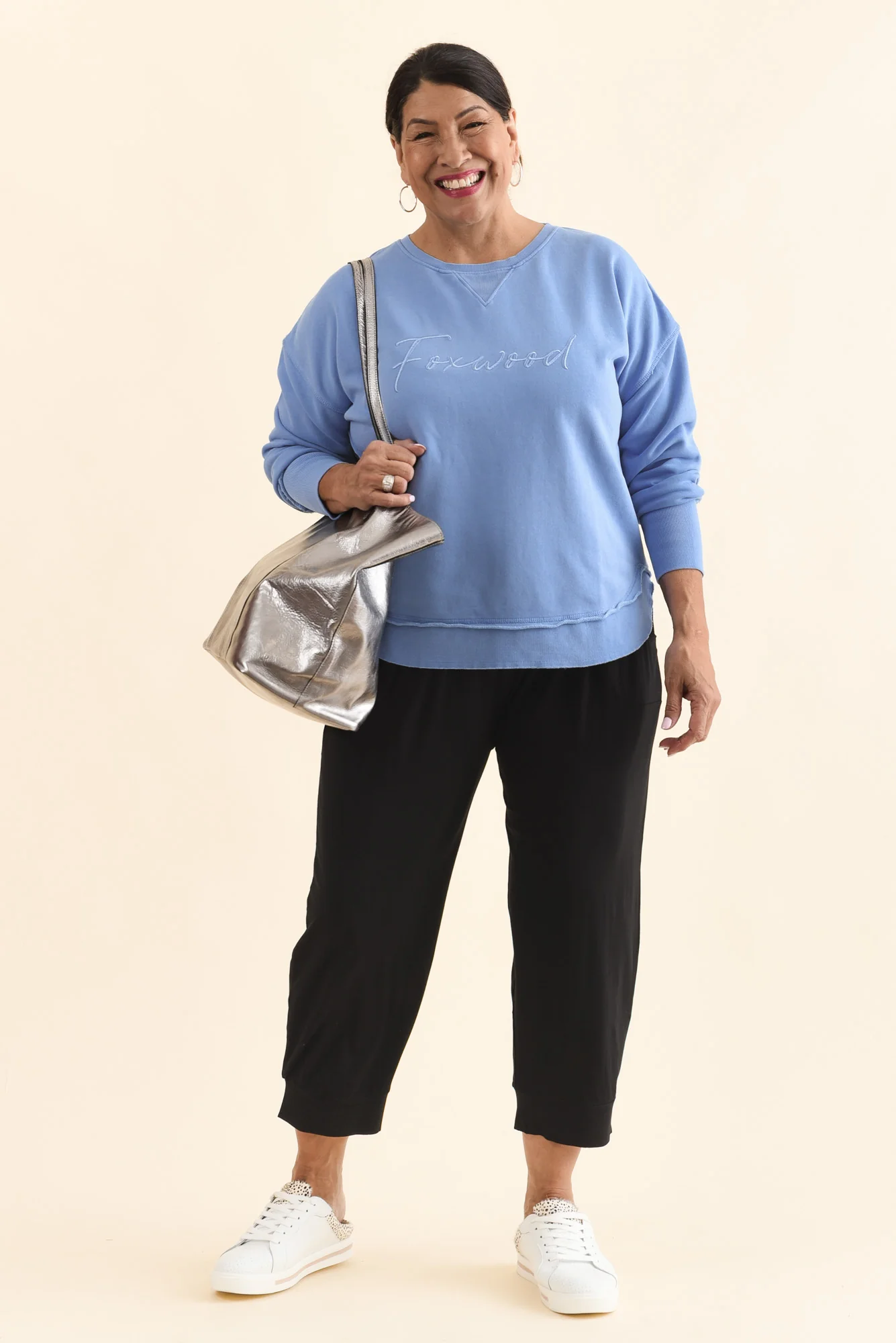 Signature Blue Cotton Crewneck Sweatshirt - Image 3