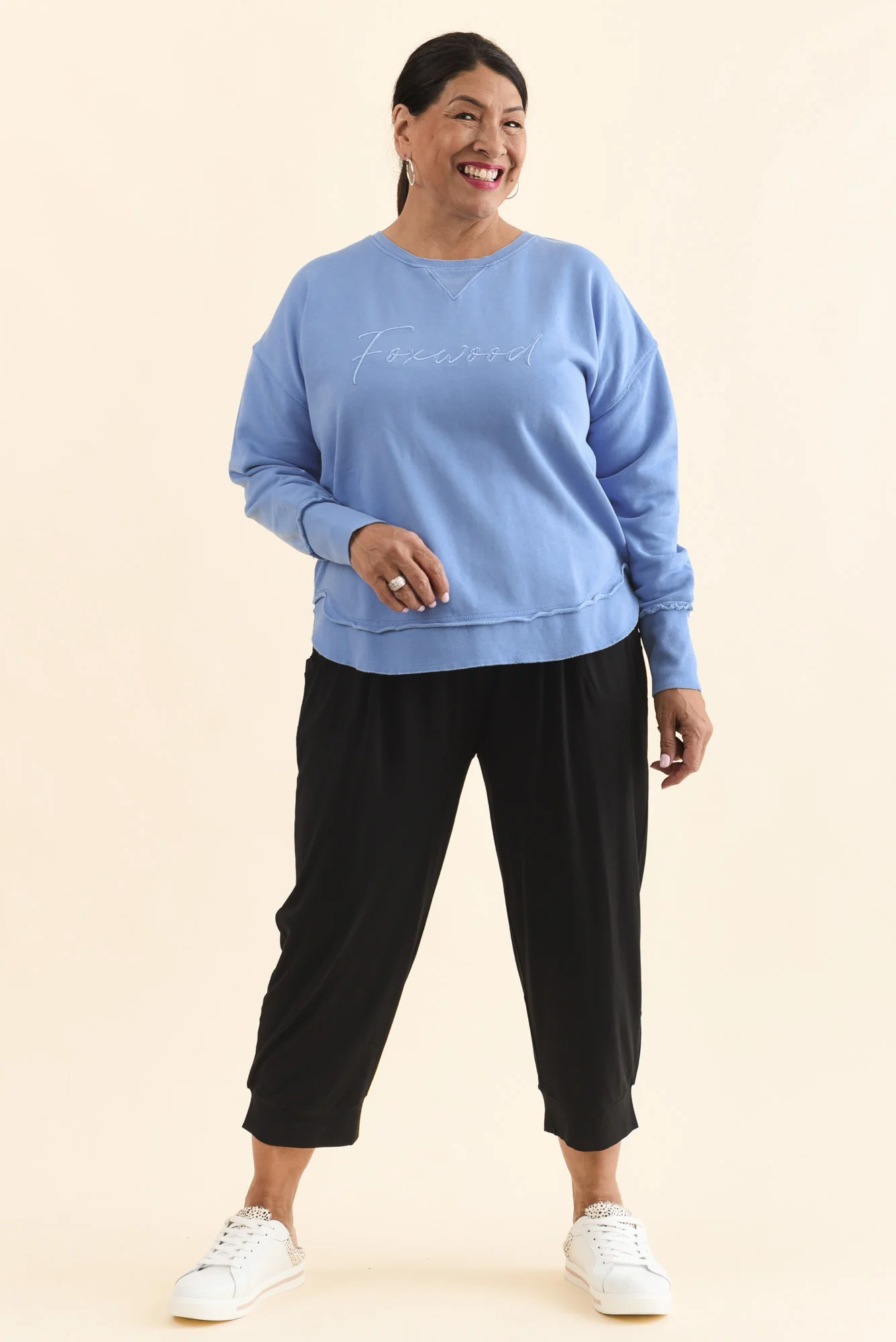 Signature Blue Cotton Crewneck Sweatshirt - Image 7