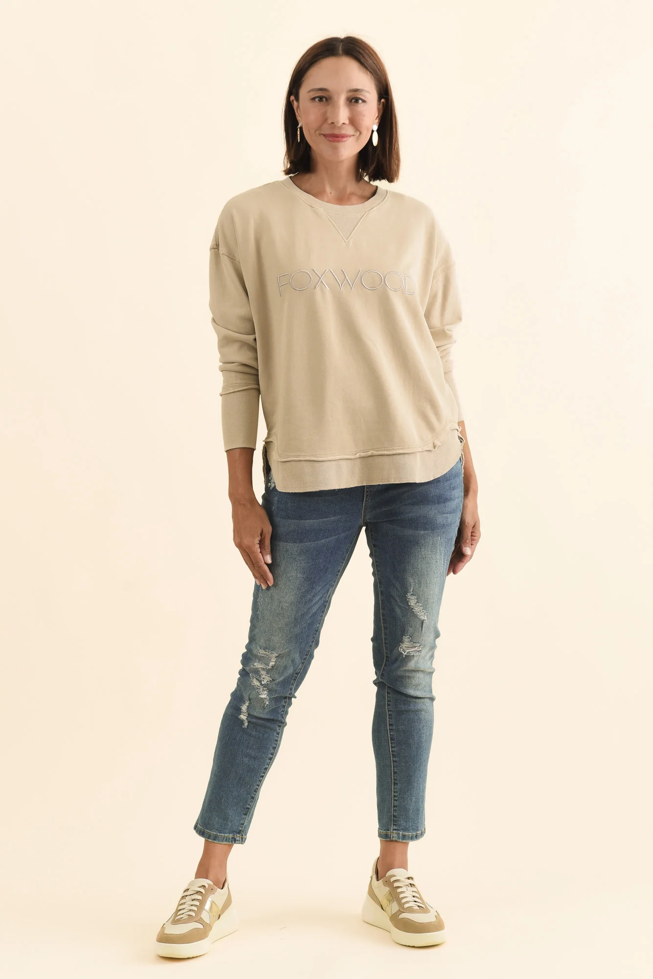Simplified Oat Cotton Crewneck Sweatshirt - Image 3