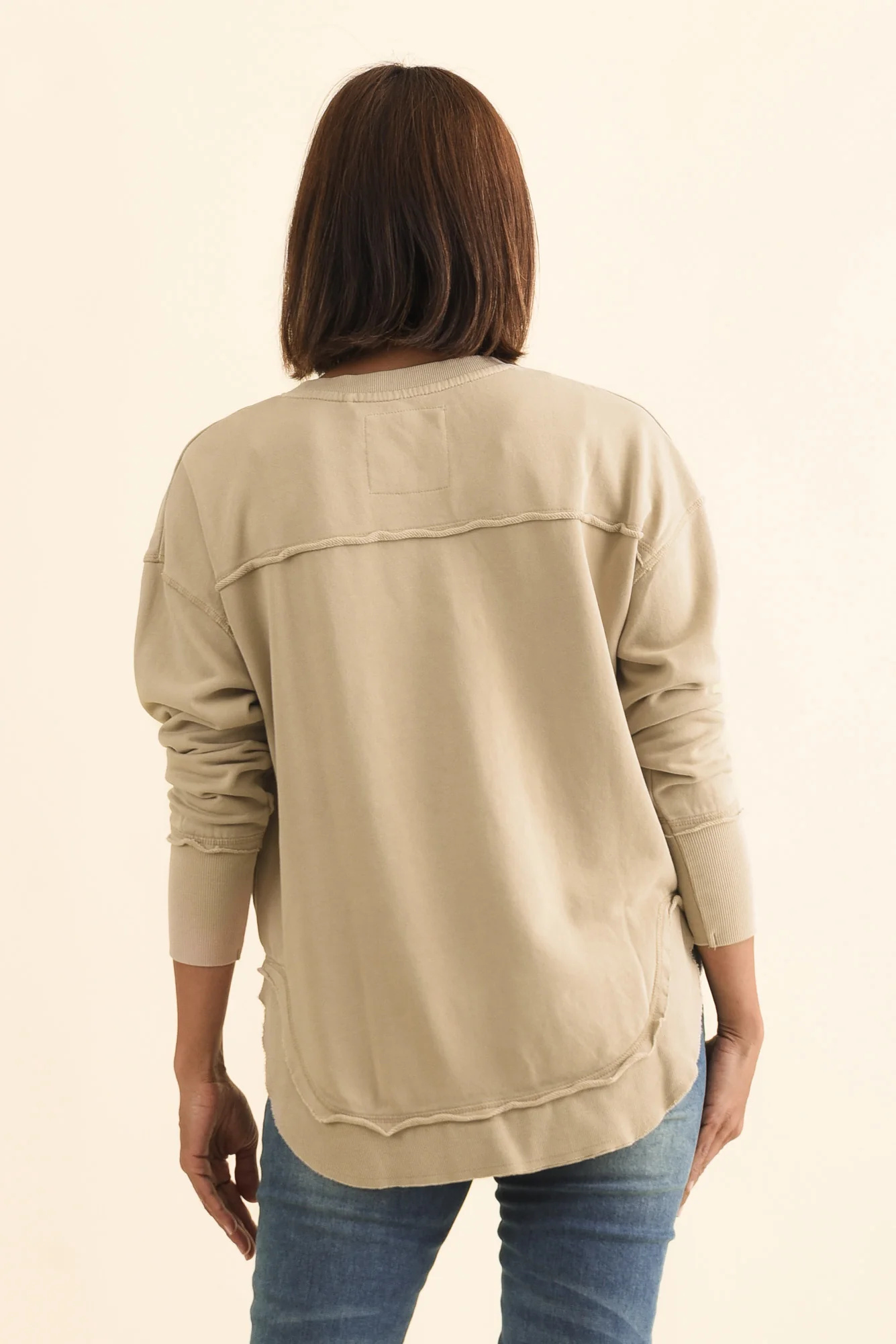 Simplified Oat Cotton Crewneck Sweatshirt - Image 5