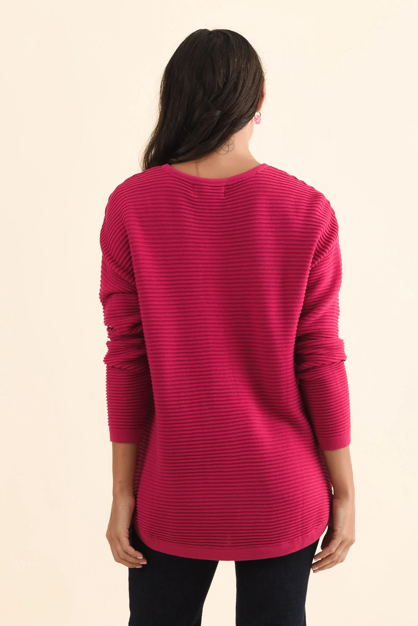 Somer Hot Pink Organic Cotton Knit Jumper - Image 4