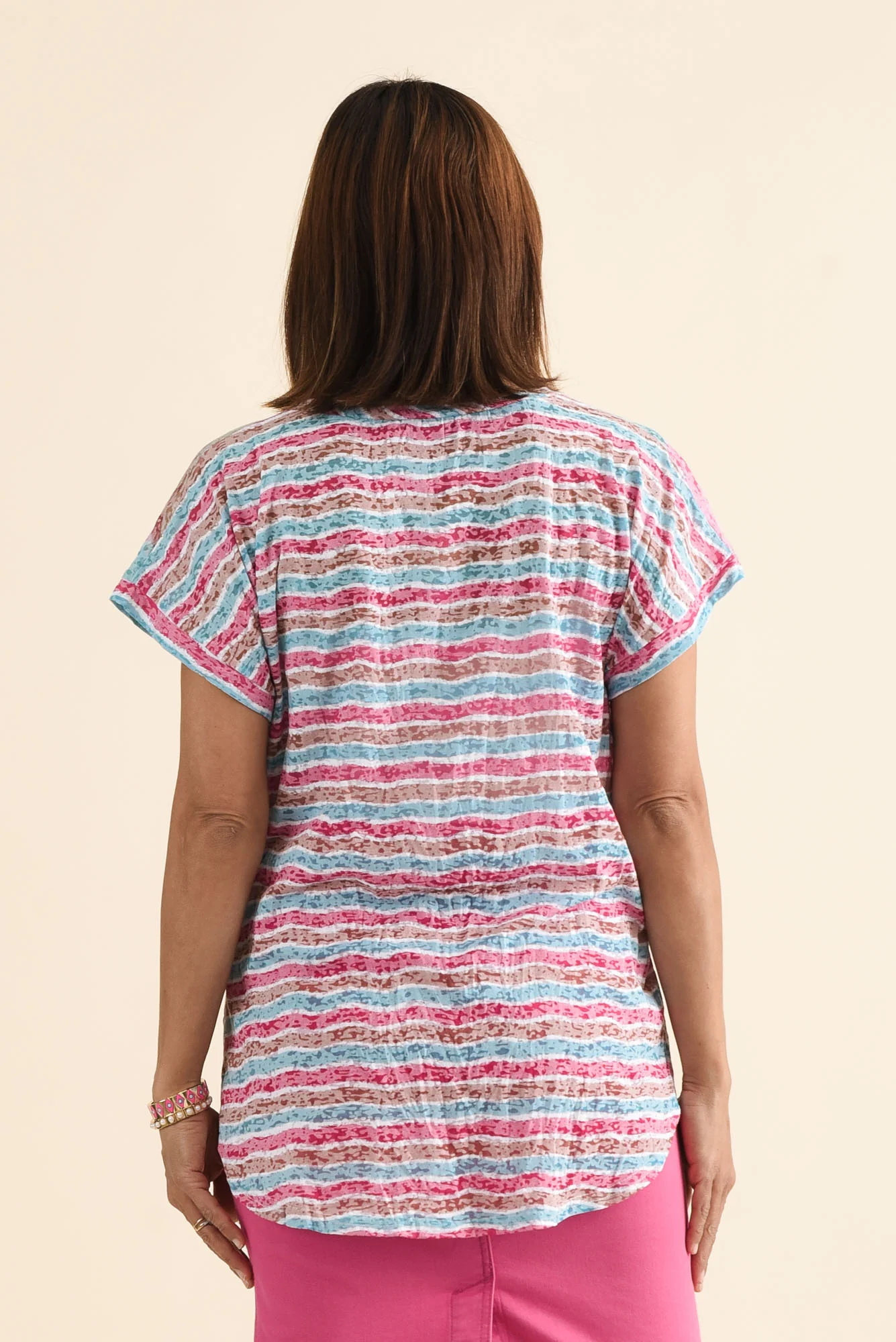 Sorelle Pink Paradise Cotton Blend Tee - Image 4