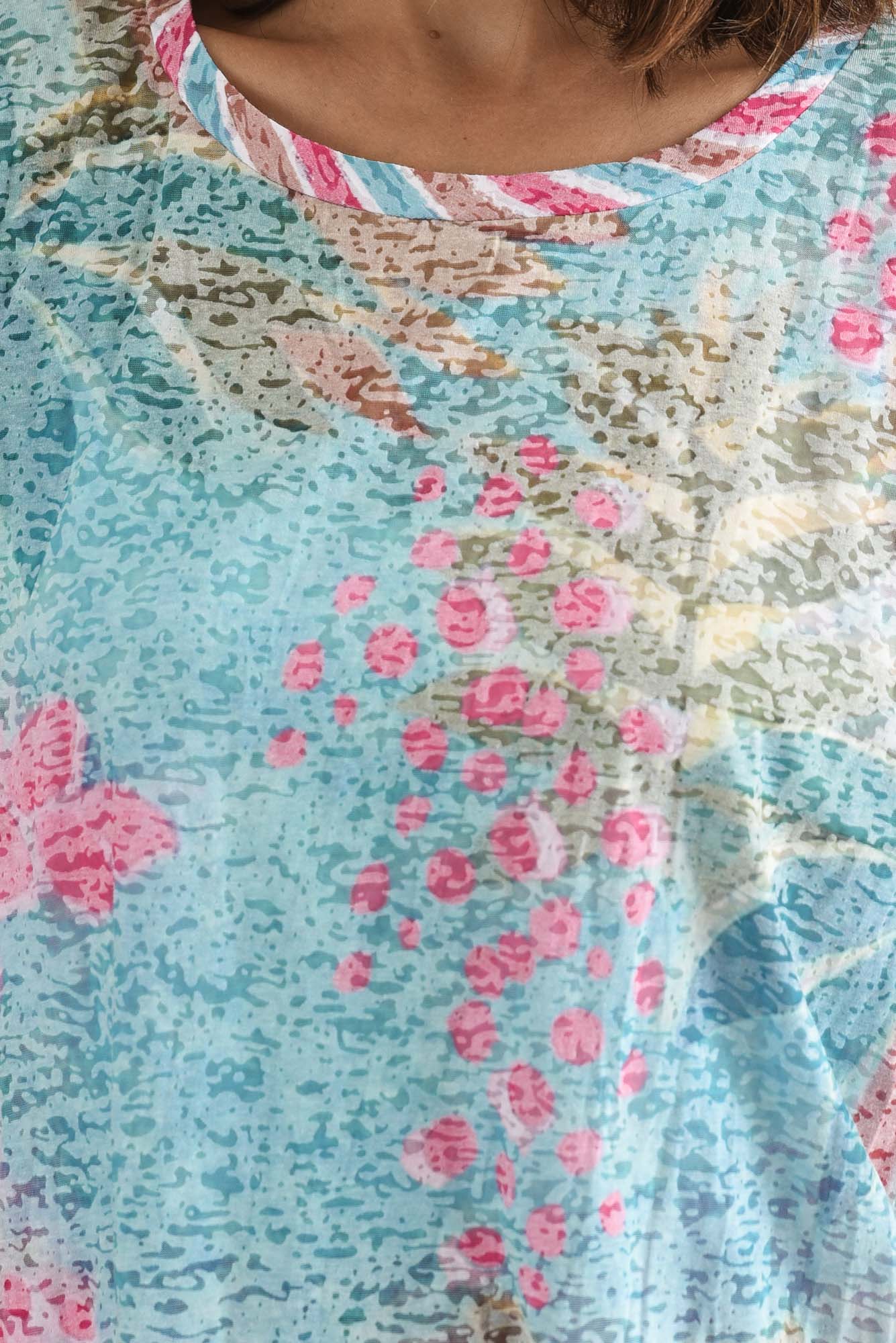 Sorelle Pink Paradise Cotton Blend Tee - Image 5