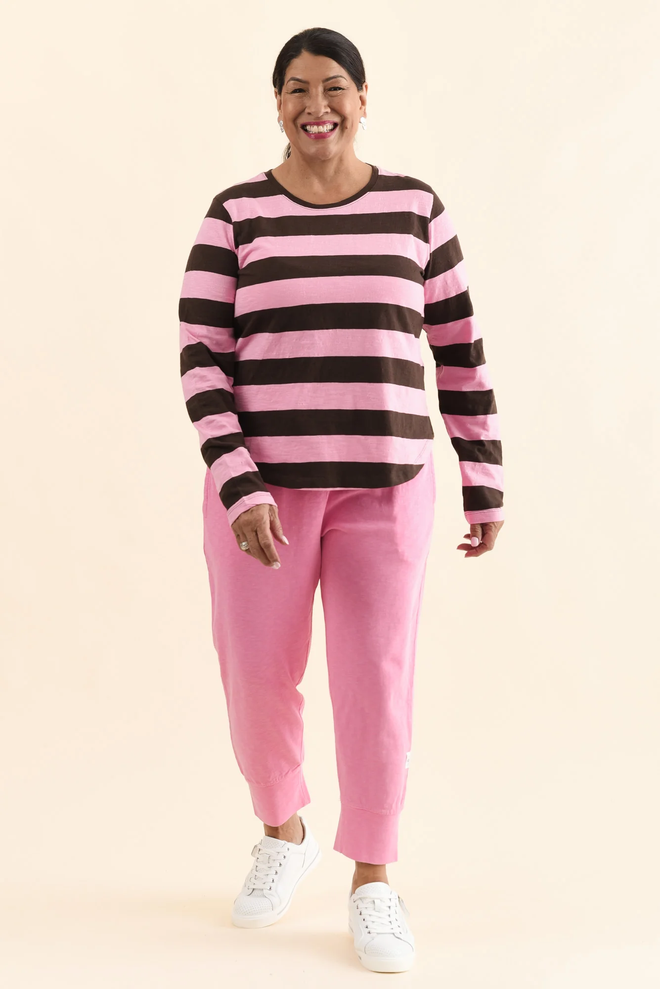 Spritz Chocolate Stripe Long Sleeve Tee - Image 6