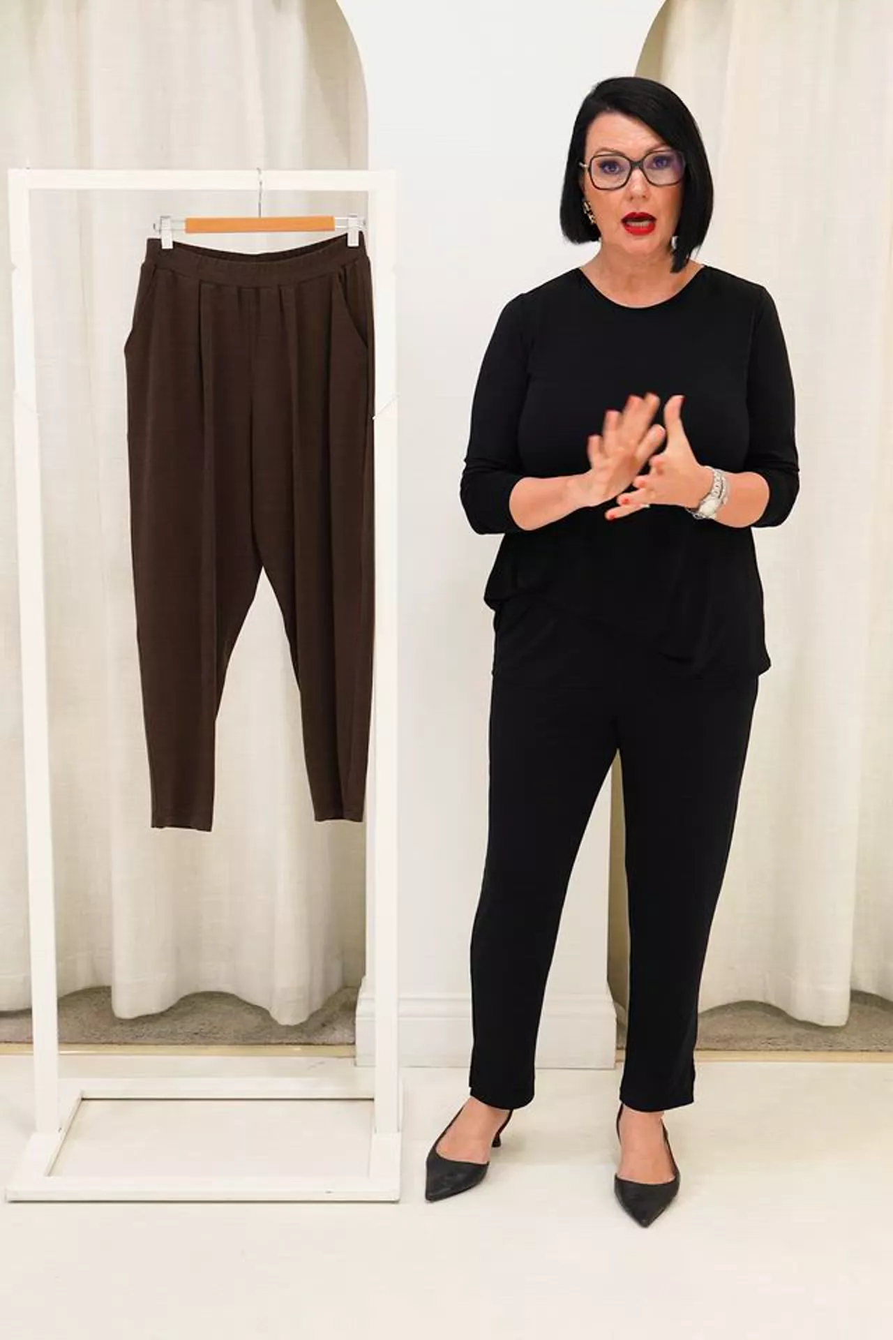 SuedeLuxe Navy Pocket Pants - Image 2