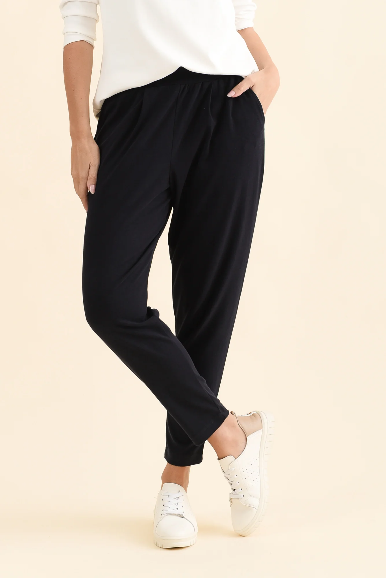SuedeLuxe Navy Pocket Pants - Image 3