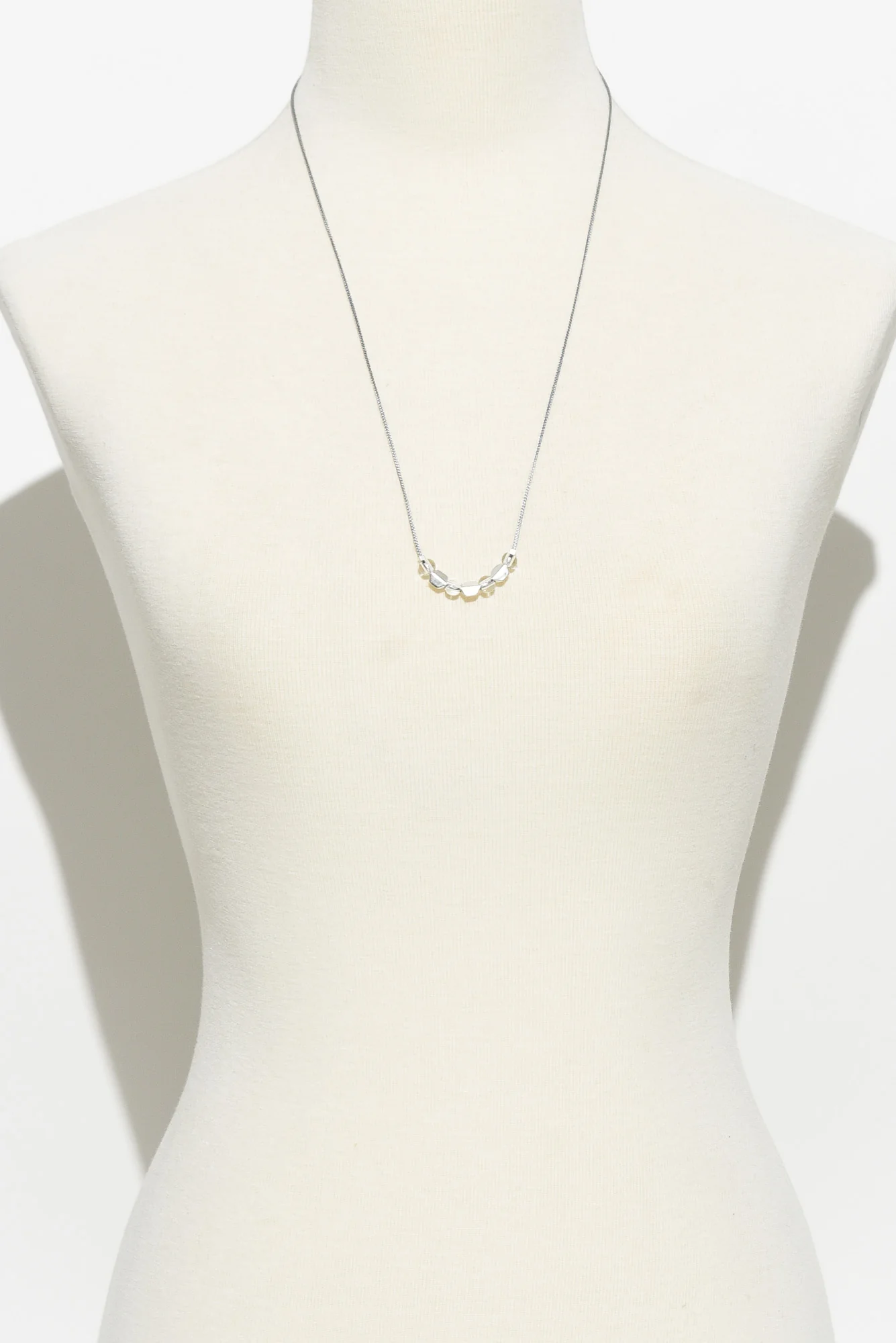 Sunita Silver Beaded Necklace - Image 2